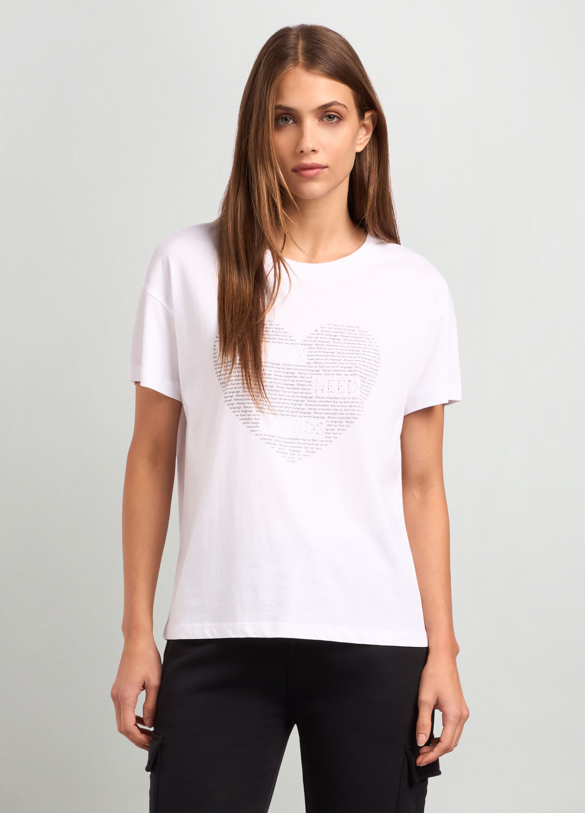 T-shirt in puro cotone donna_0