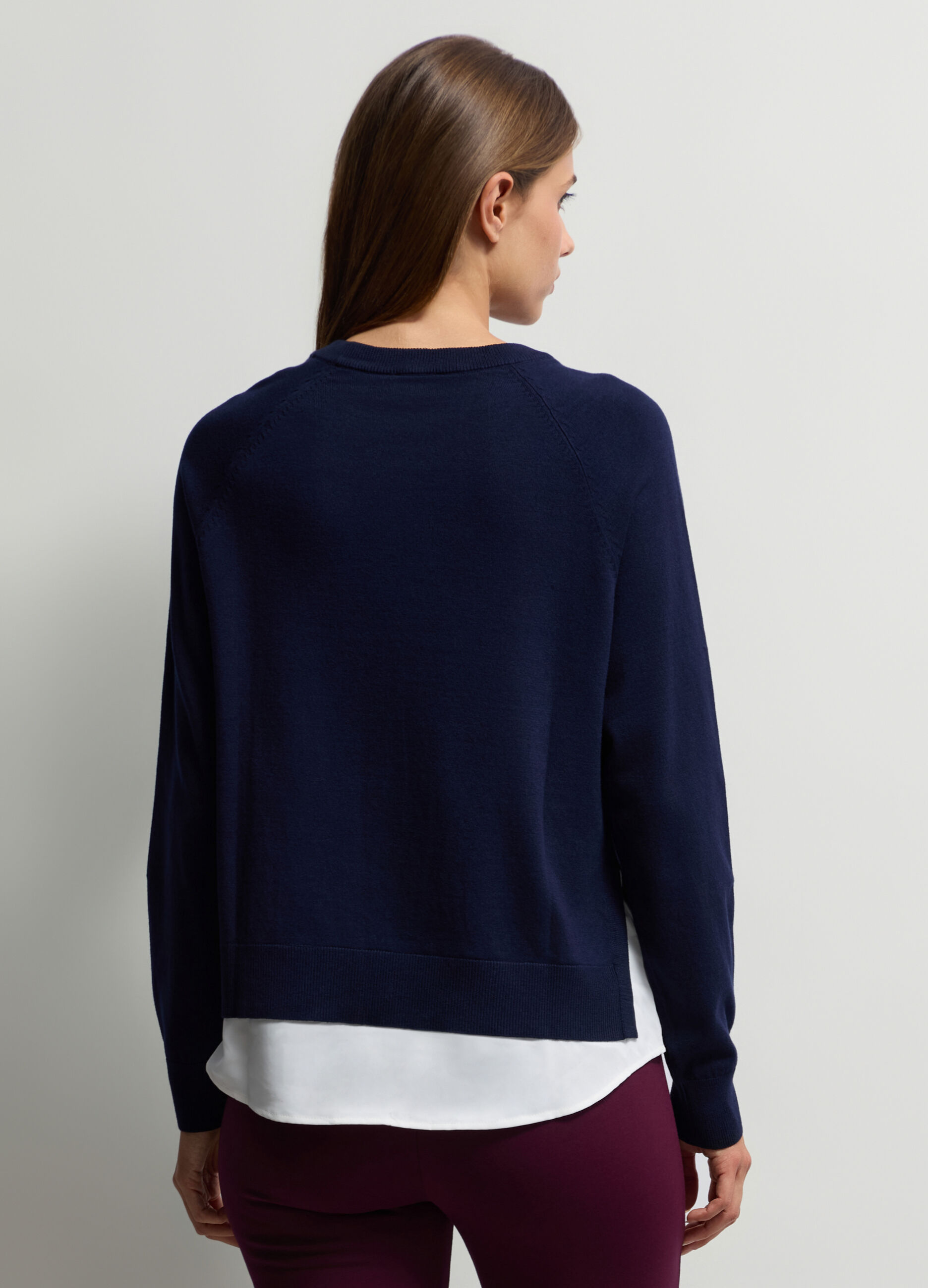 Maglia girocollo rasata donna_1