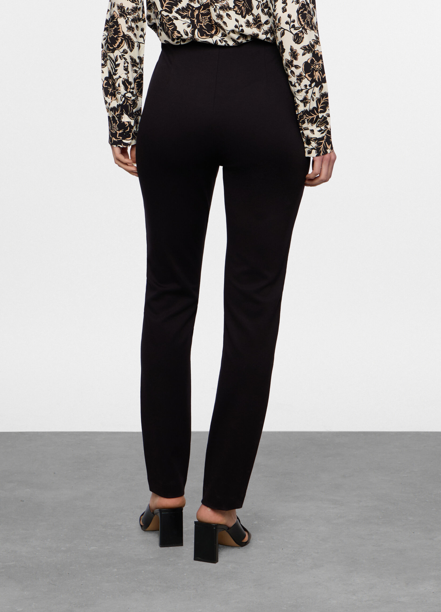 Pantaloni in punto Milano stretch donna_1