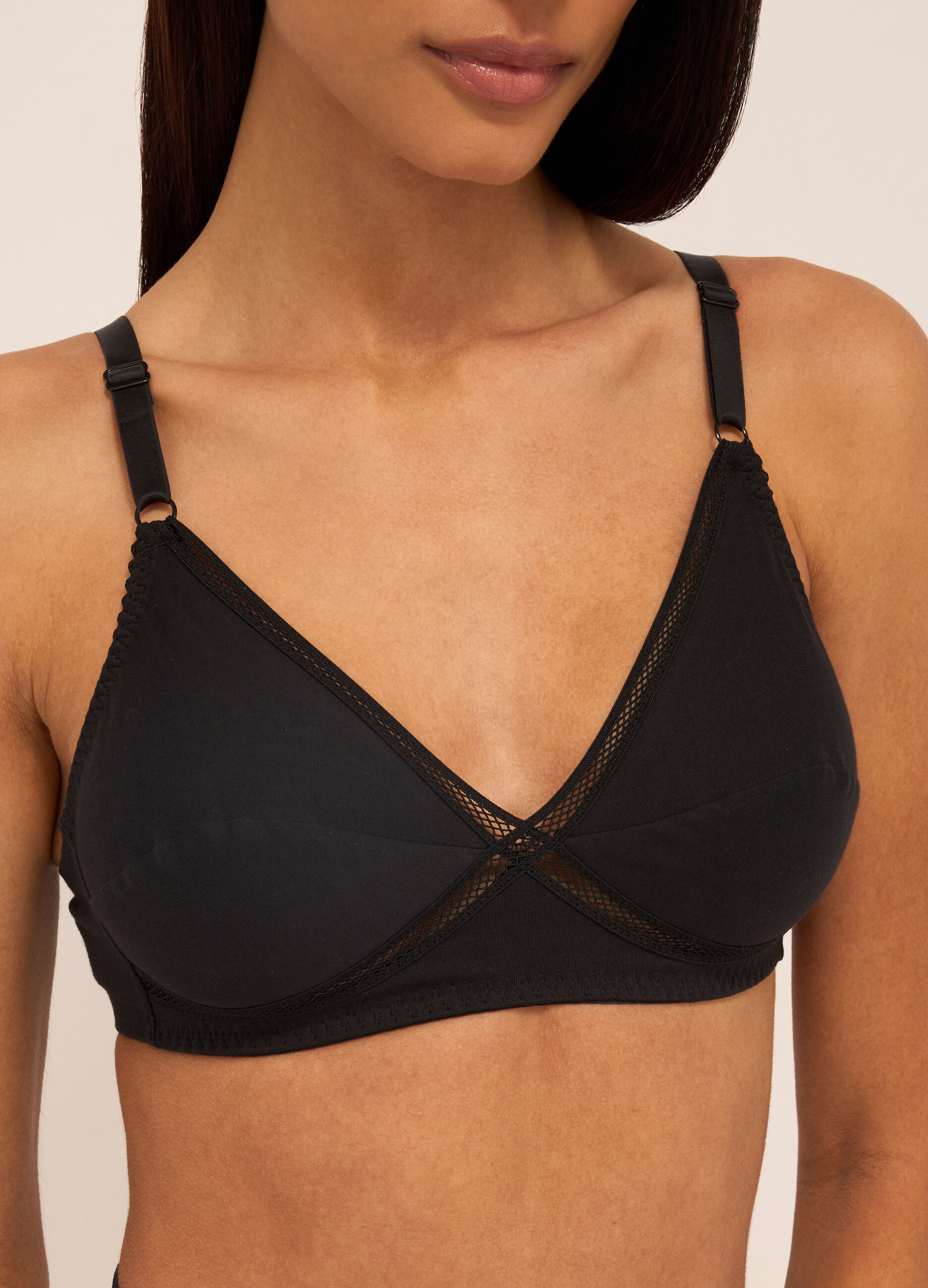 Reggiseno a triangolo in jersey di puro cotone donna_2