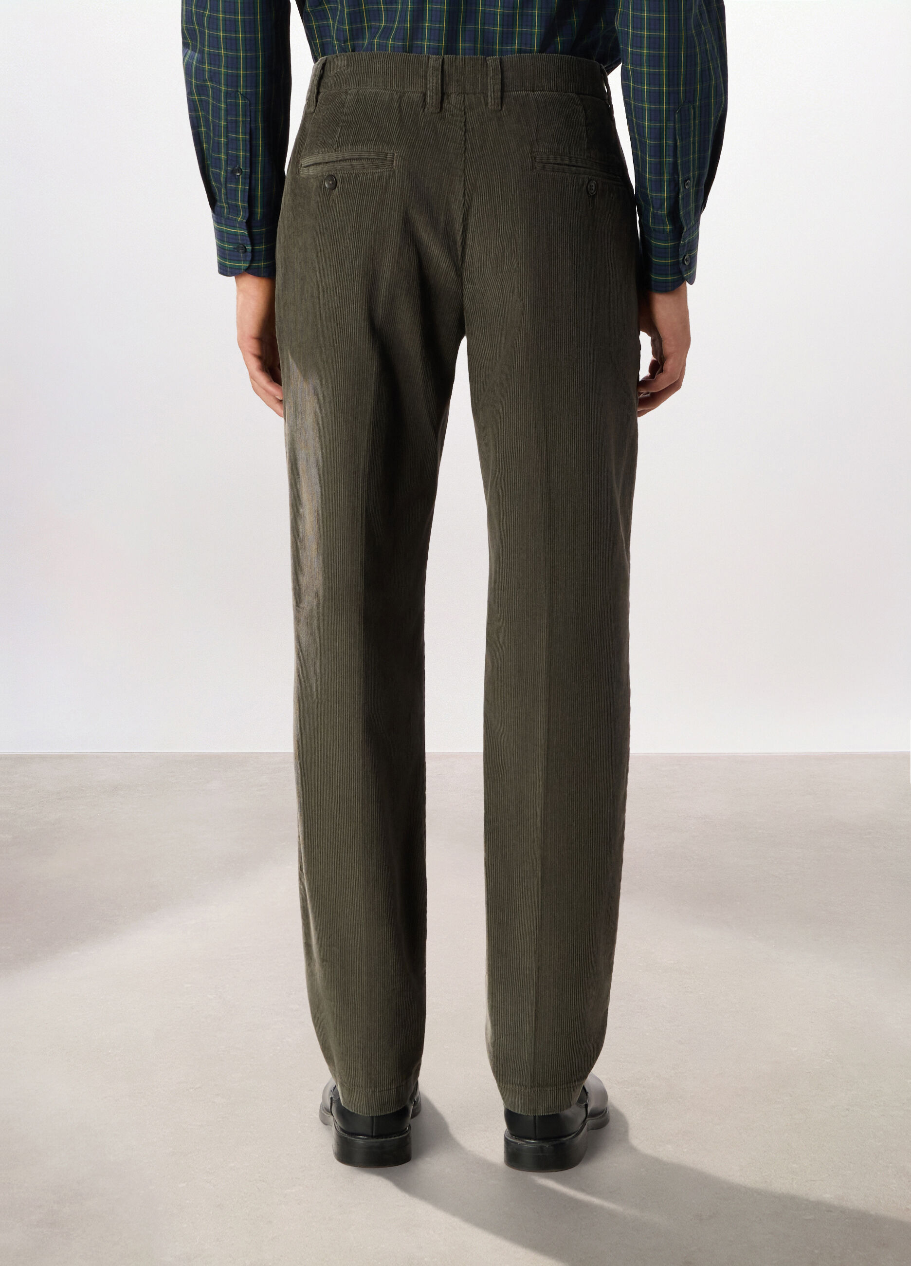 Pantalone chino in velluto di cotone uomo_1