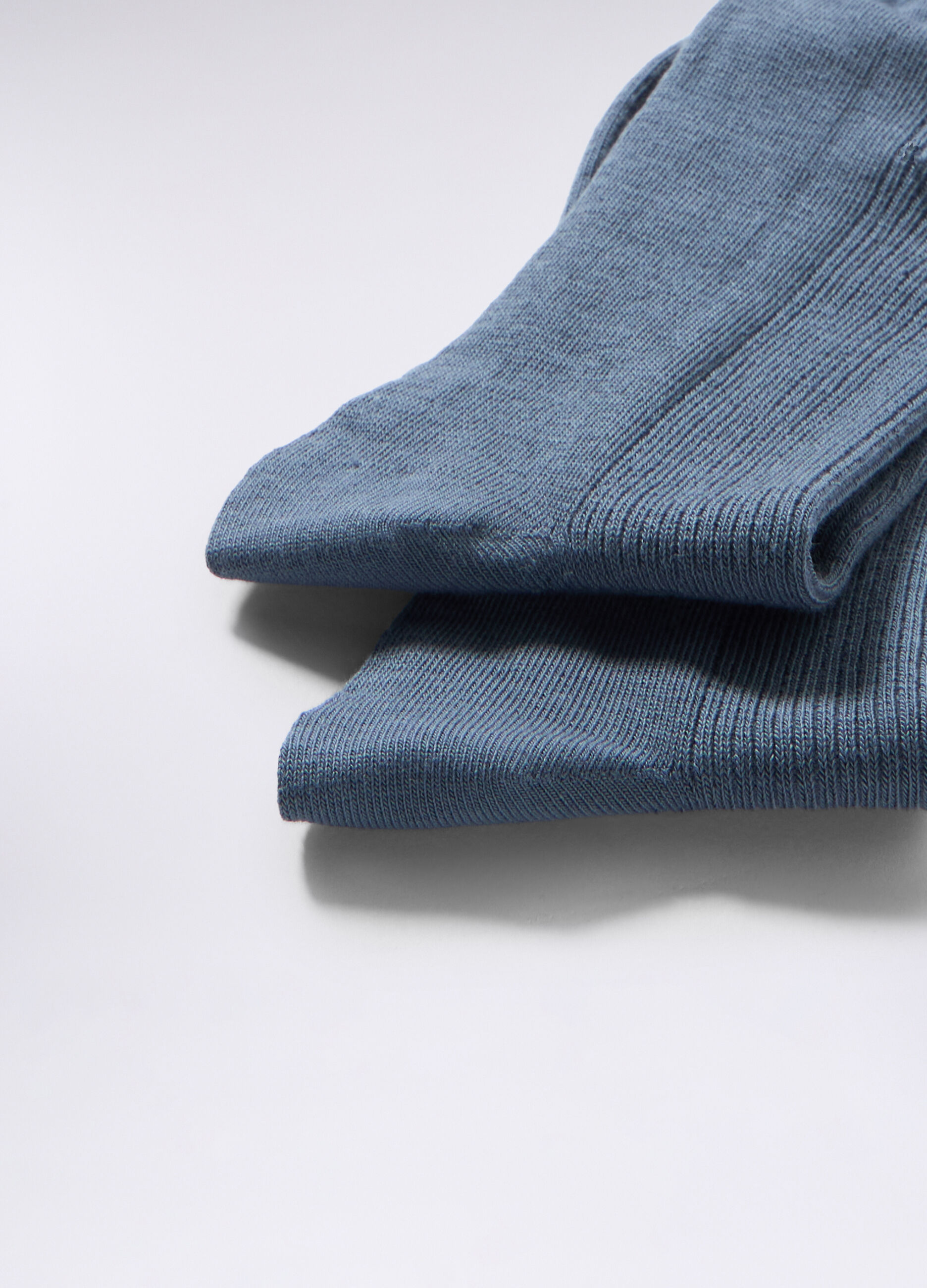 Calze corte in cotone stretch a costine uomo_1