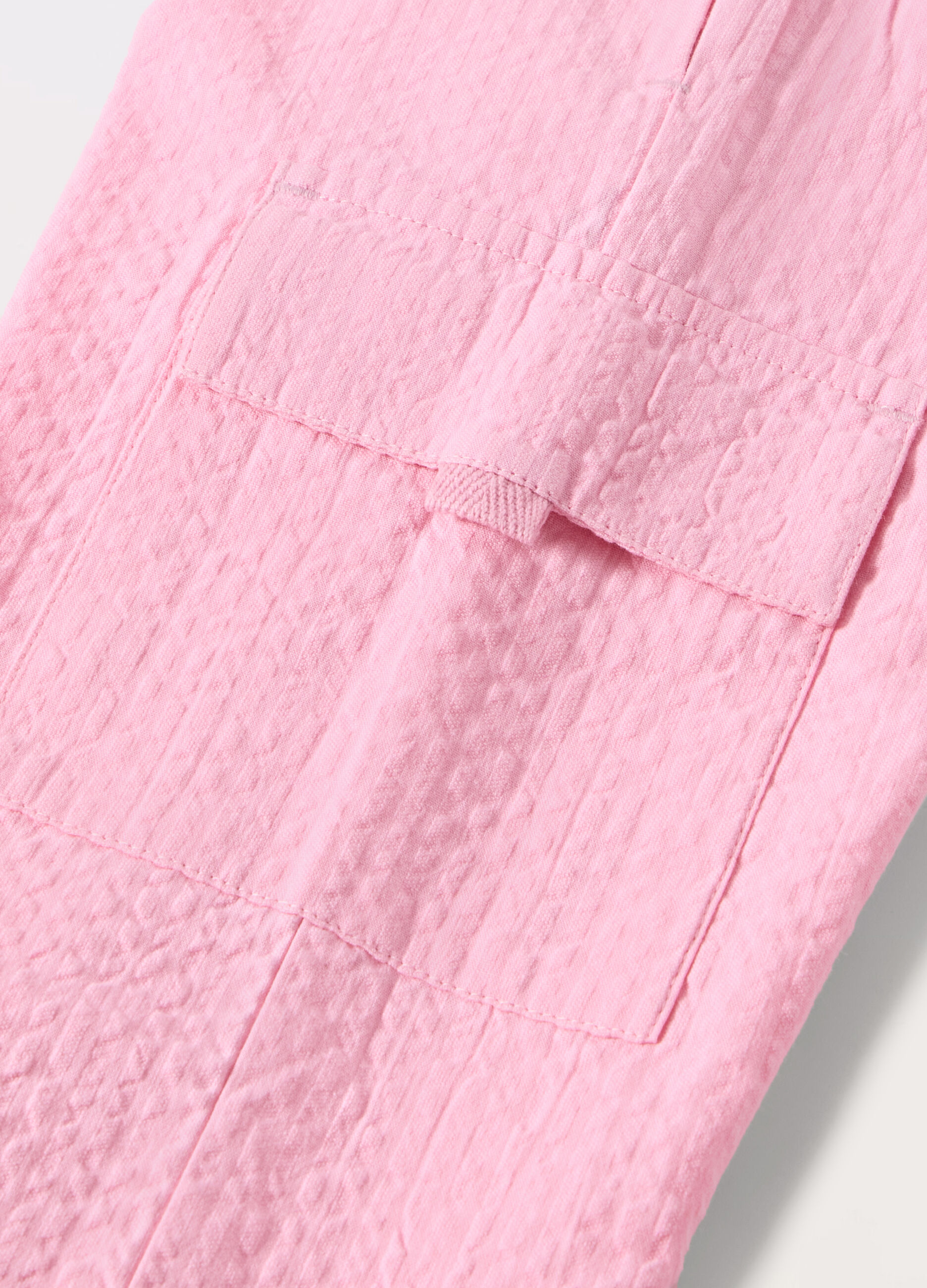Pantaloni cargo in puro cotone neonata_1
