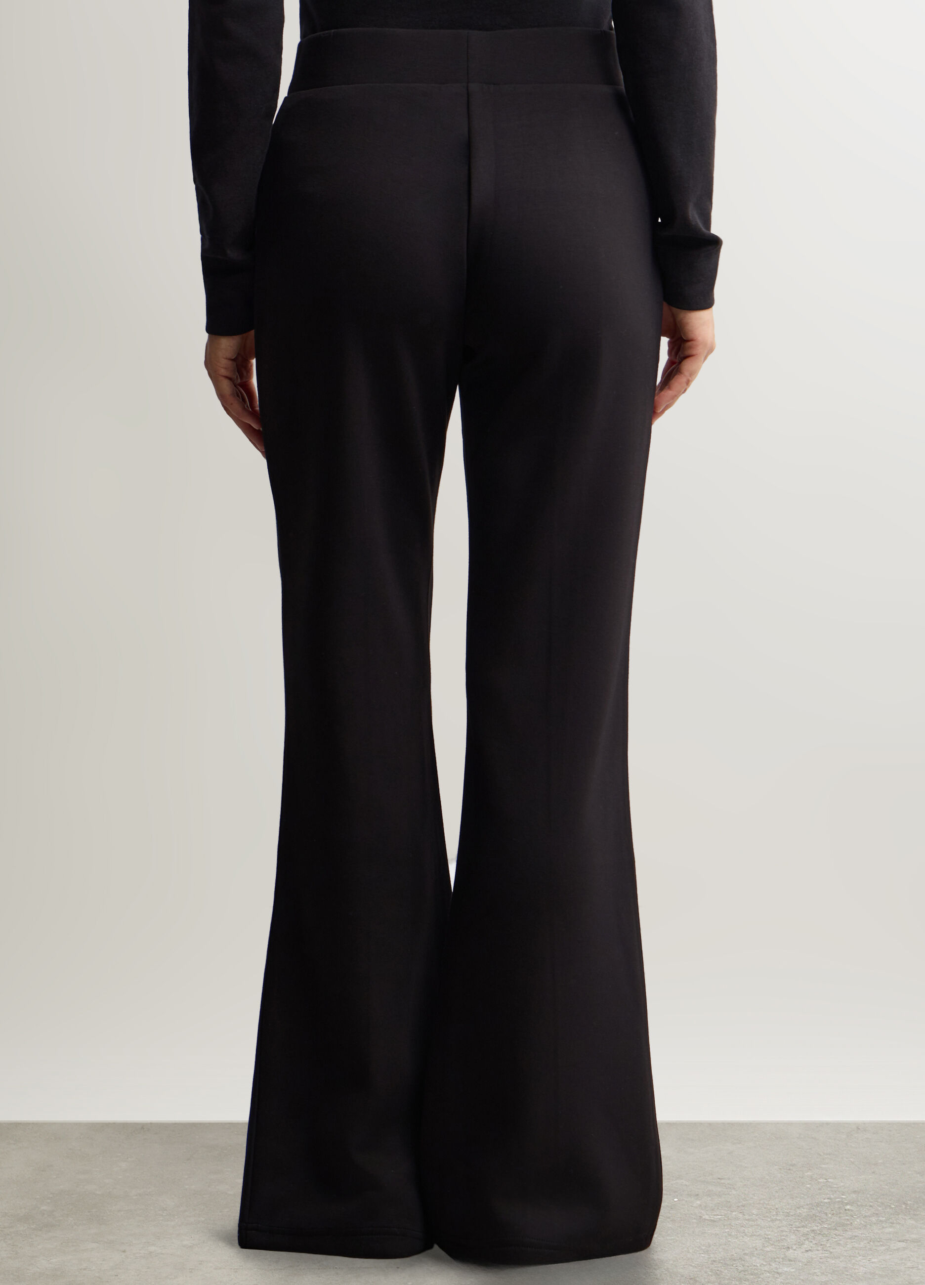 Pantaloni Flare Fit in interlock stretch donna_2