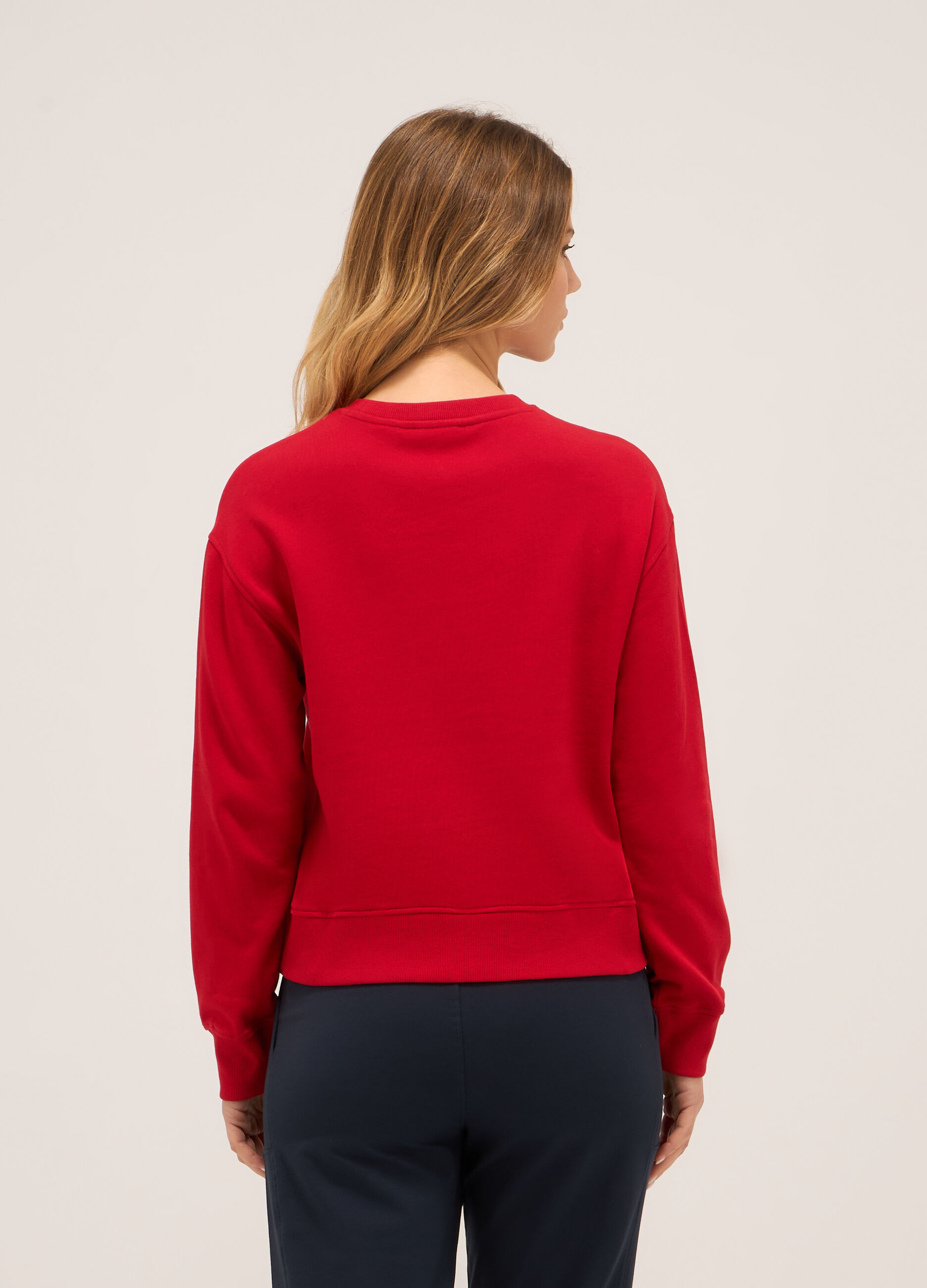Felpa in french terry di puro cotone donna_1