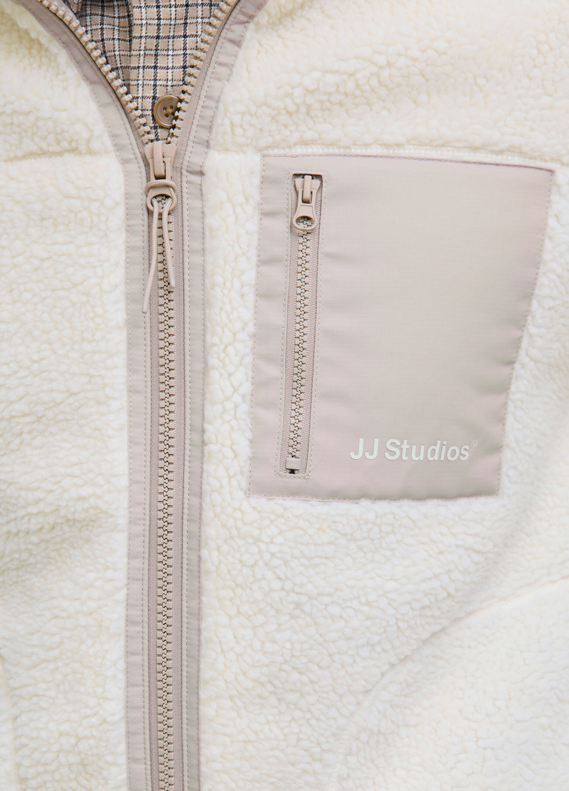 Giubbino in pile effetto shearling uomo_4