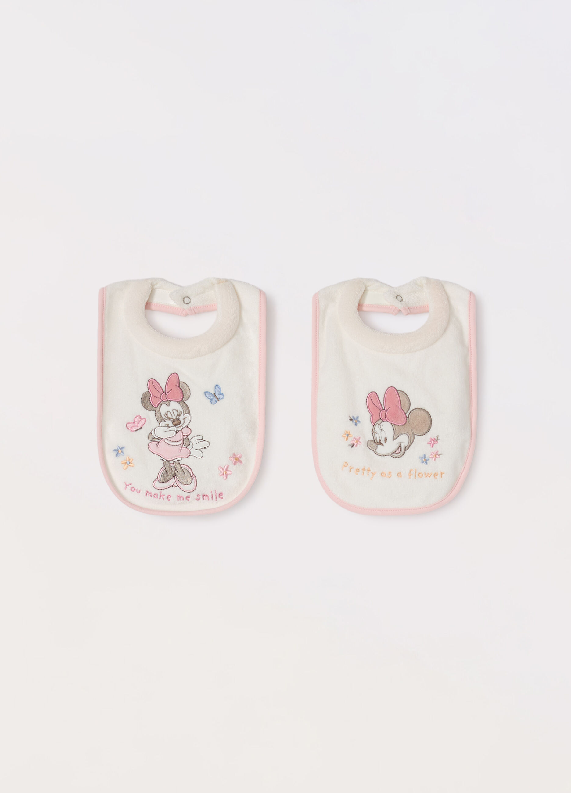 Pack 2 bavaglini in spugna di puro cotone neonata_0