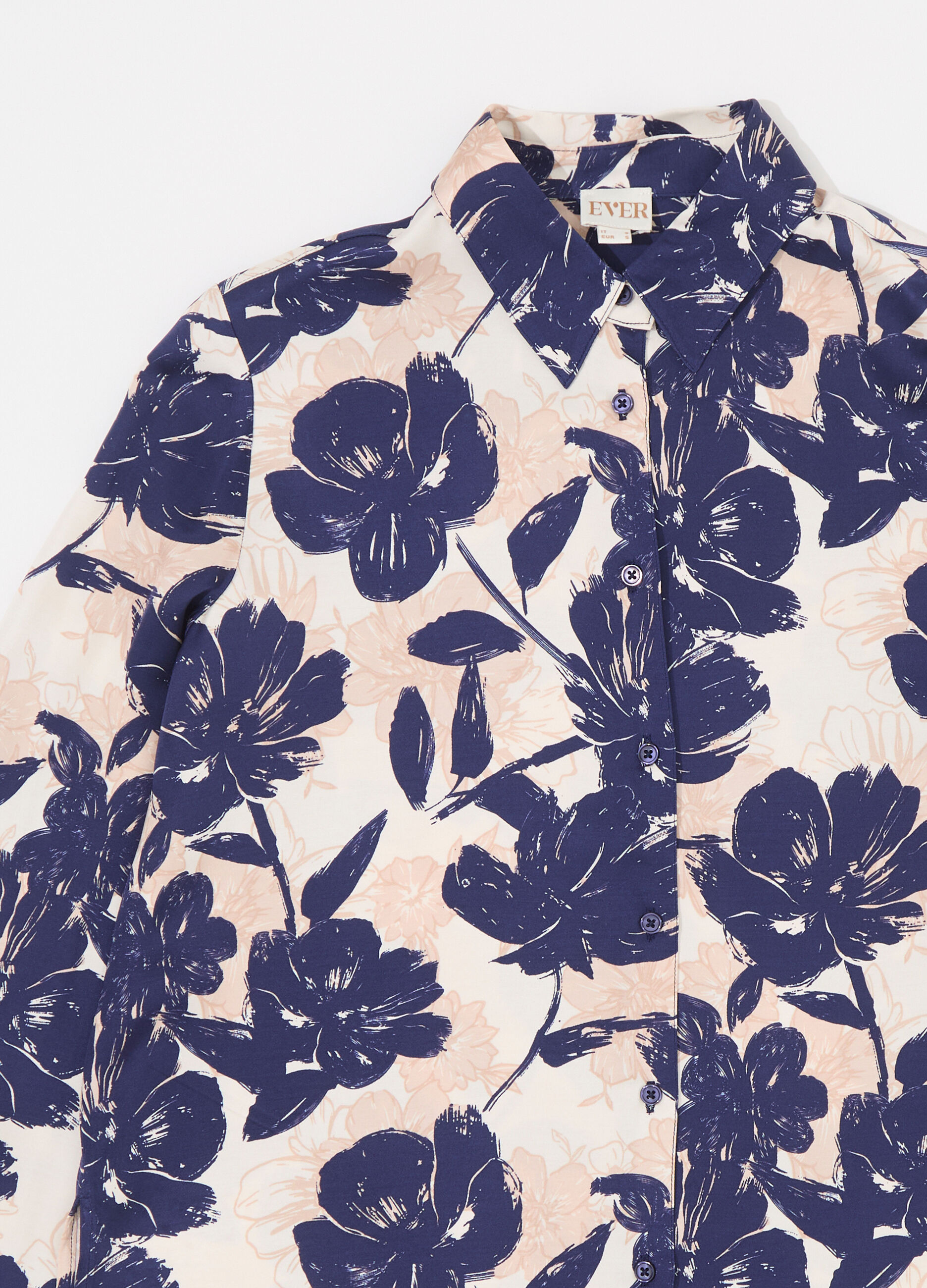 Camicia in viscosa satin con stampa floreale donna_6