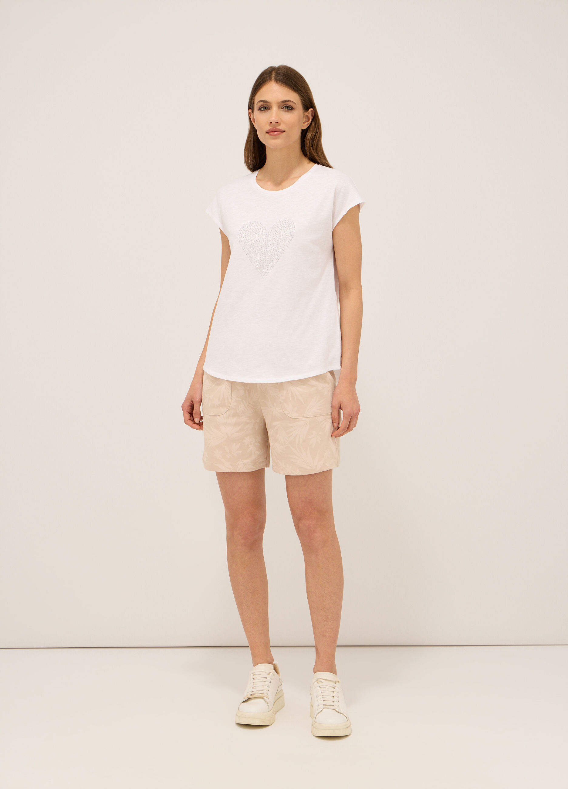 Shorts in french terry di puro cotone donna_0