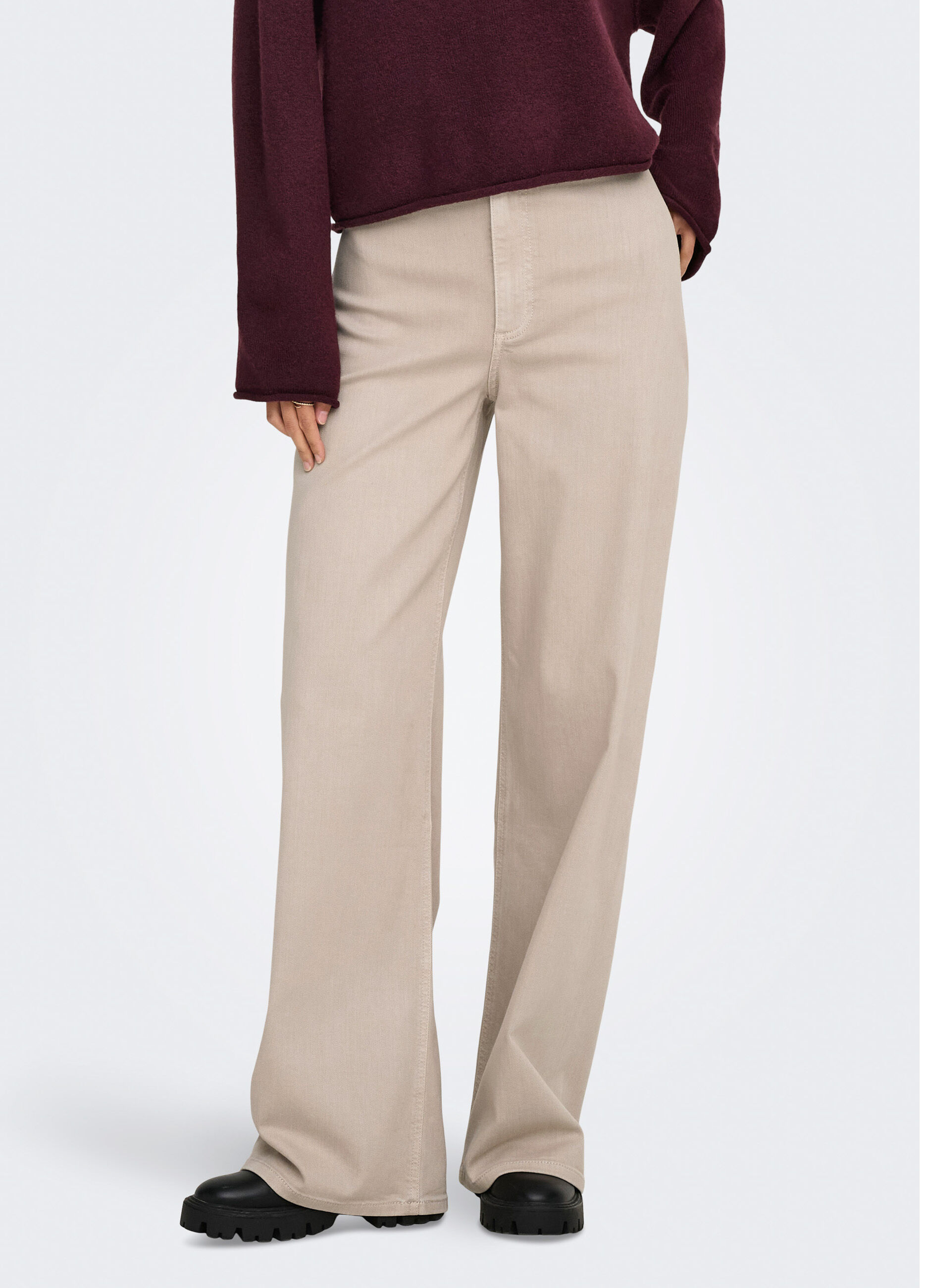 Pantaloni Wide Leg in denim donna_2