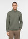 Felpa con mezza zip in piquet misto cotone uomo_0