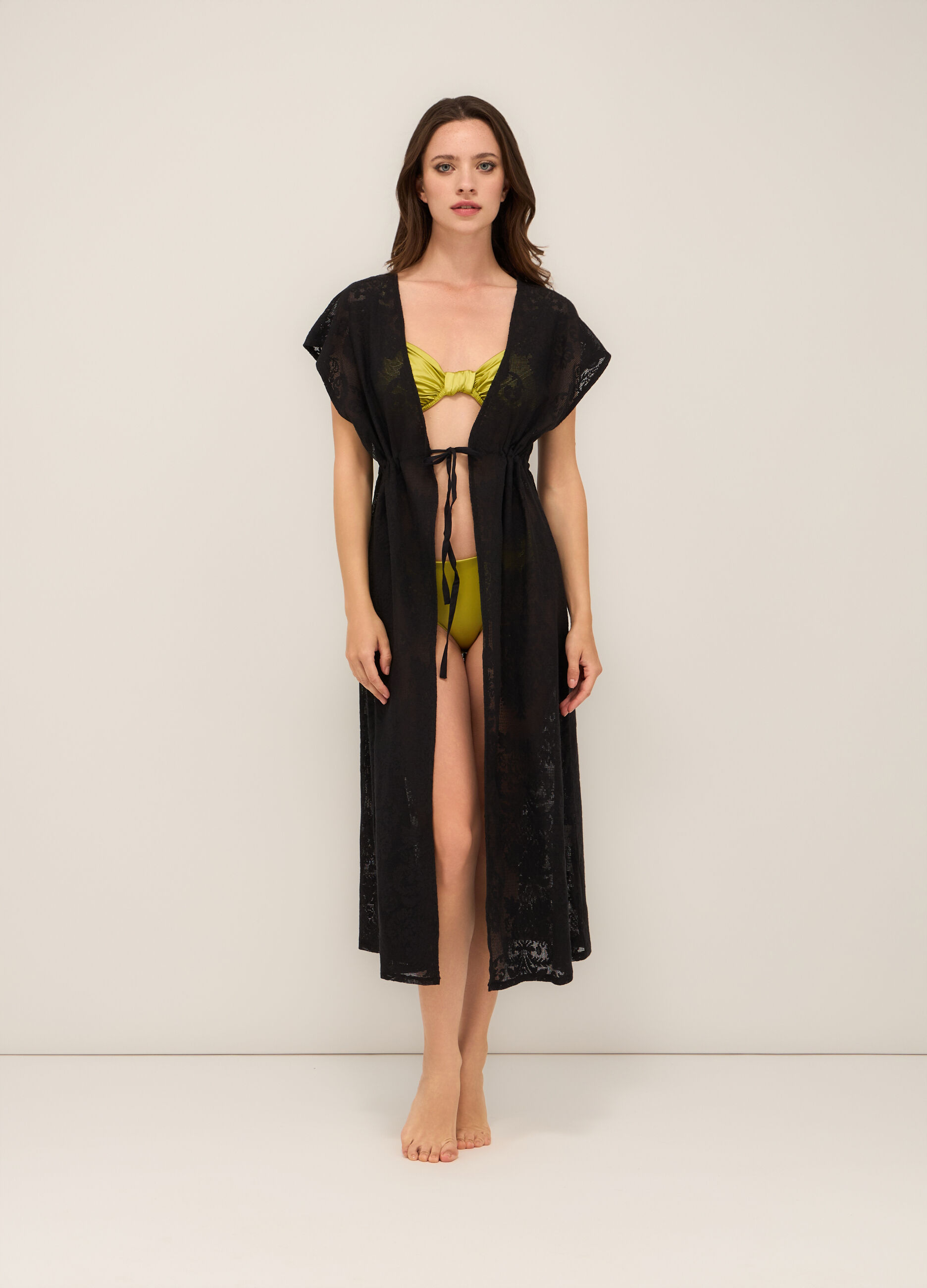 Copricostume kimono misto cotone donna