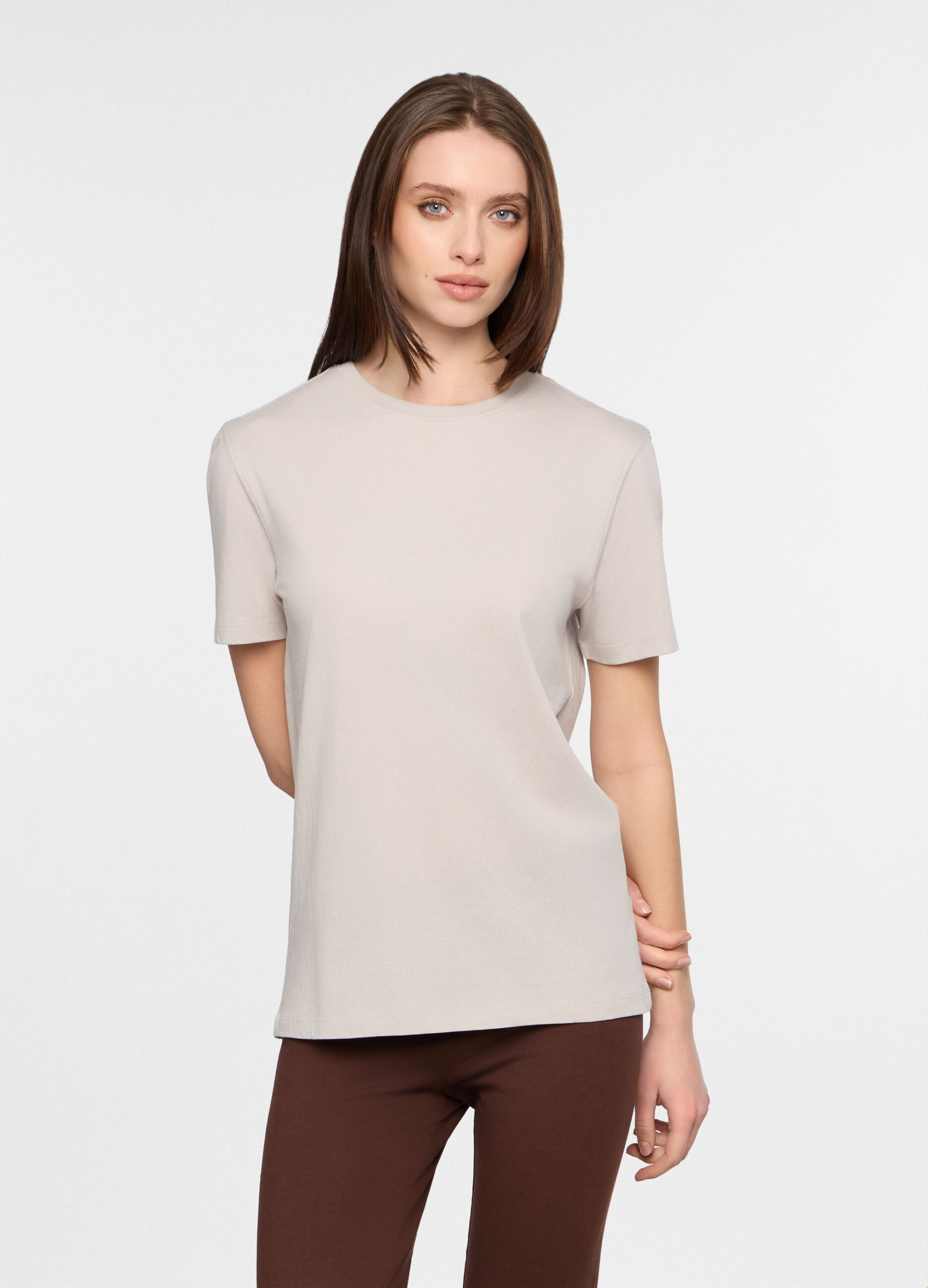 T-shirt girocollo in jersey di cotone uomo_0