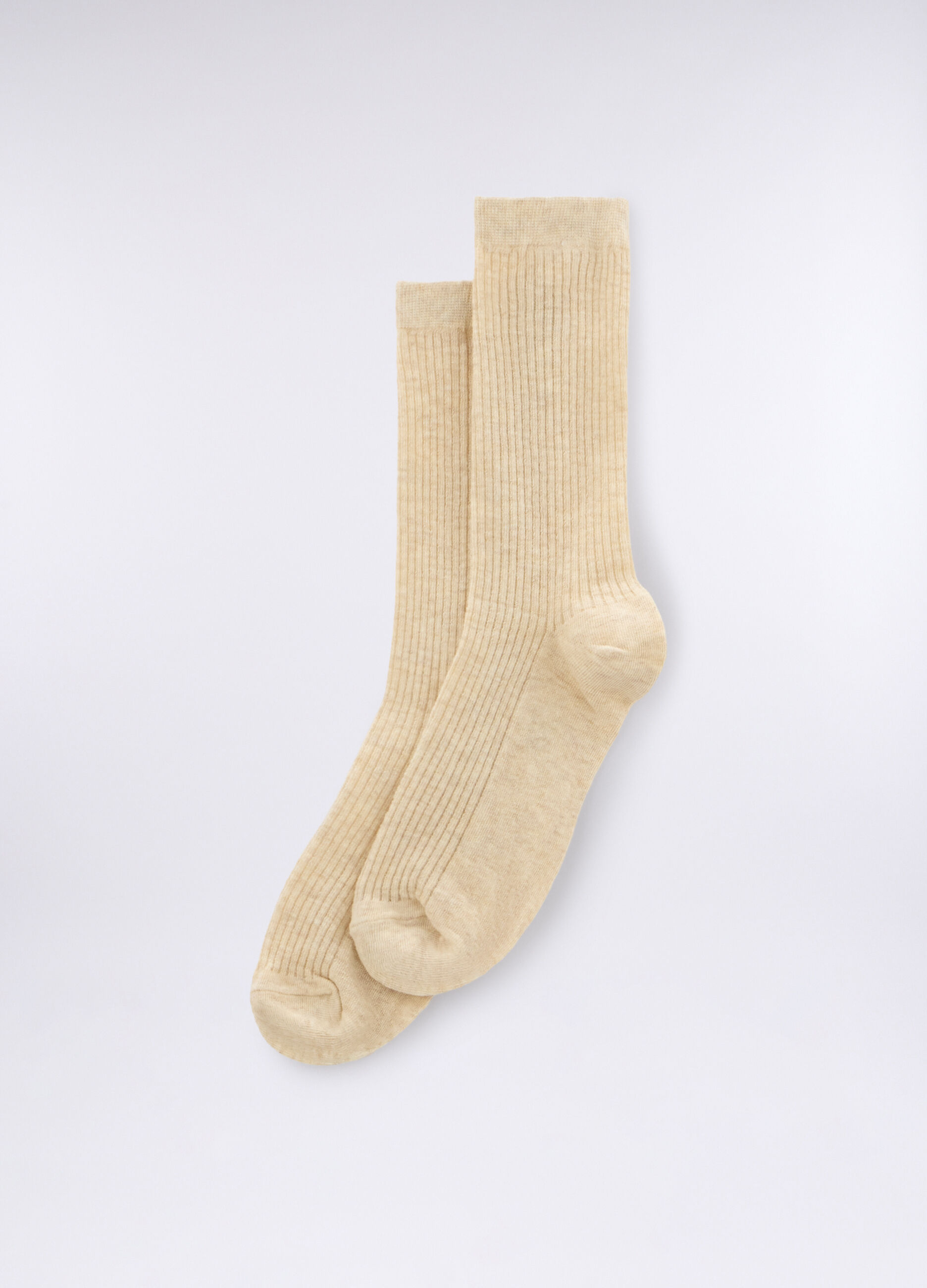 Calze midi in costina di cotone stretch donna_0