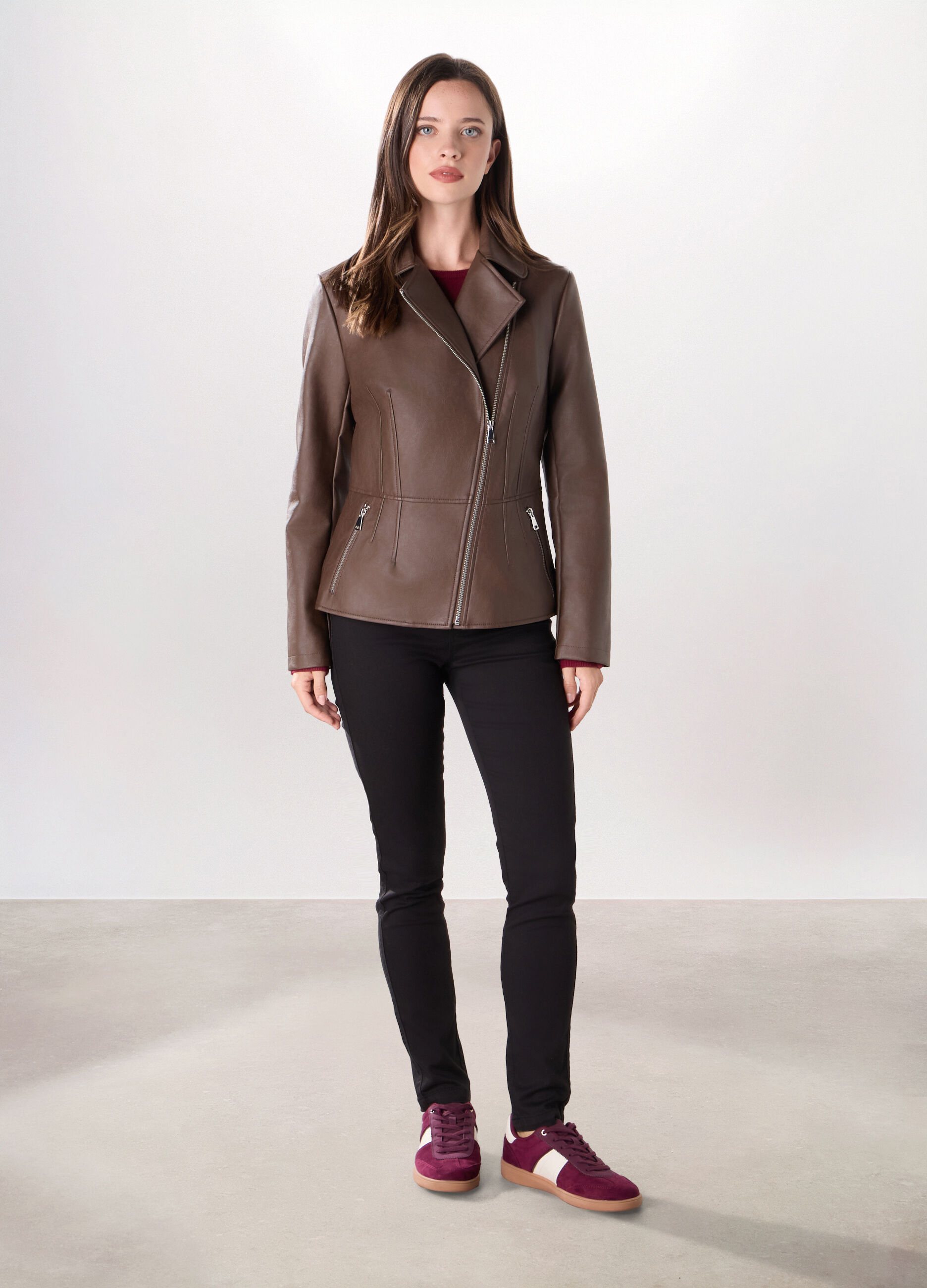 Cappotto in eco pelle donna_0