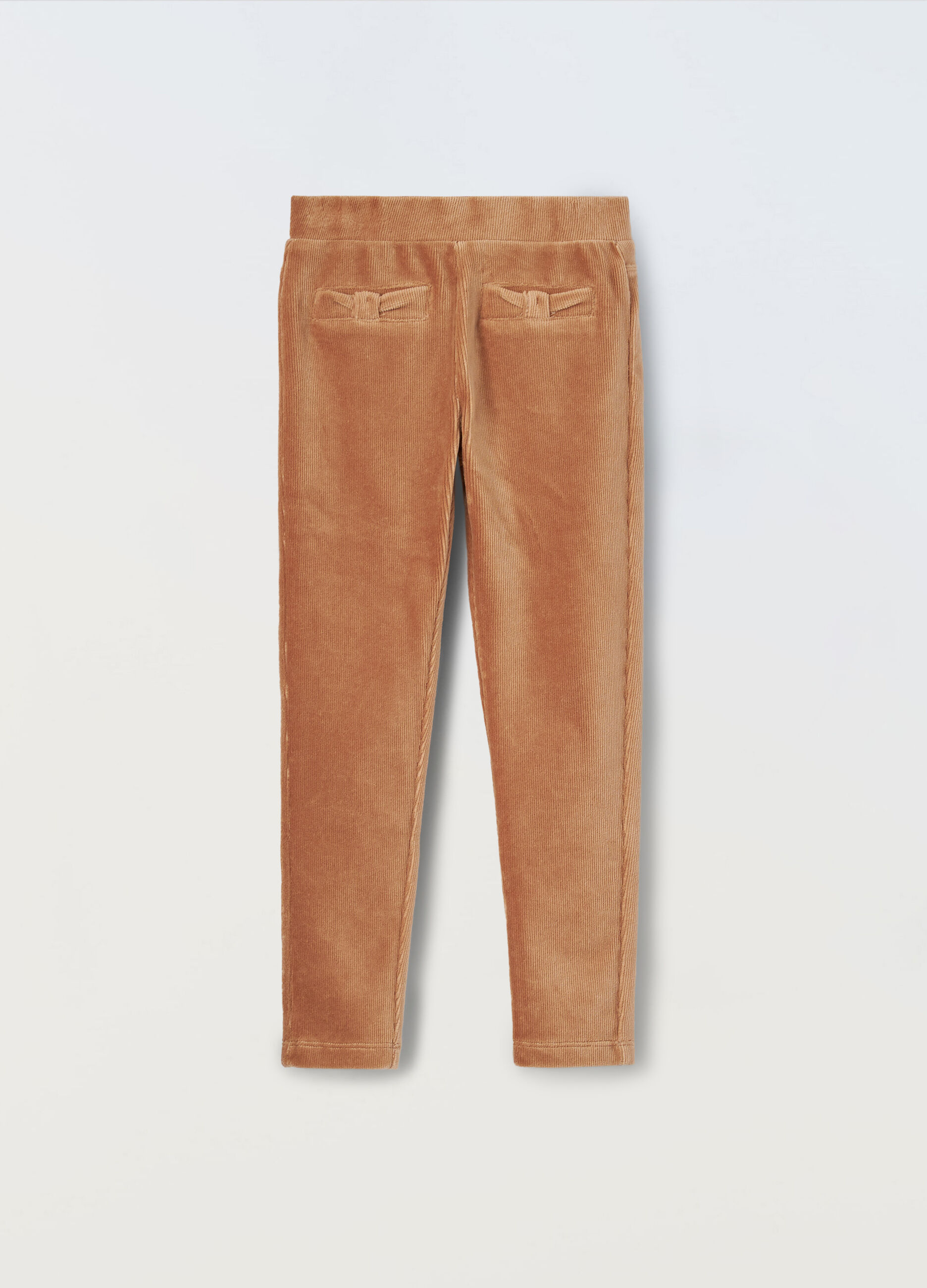 Leggings in costina di misto cotone bambina_0