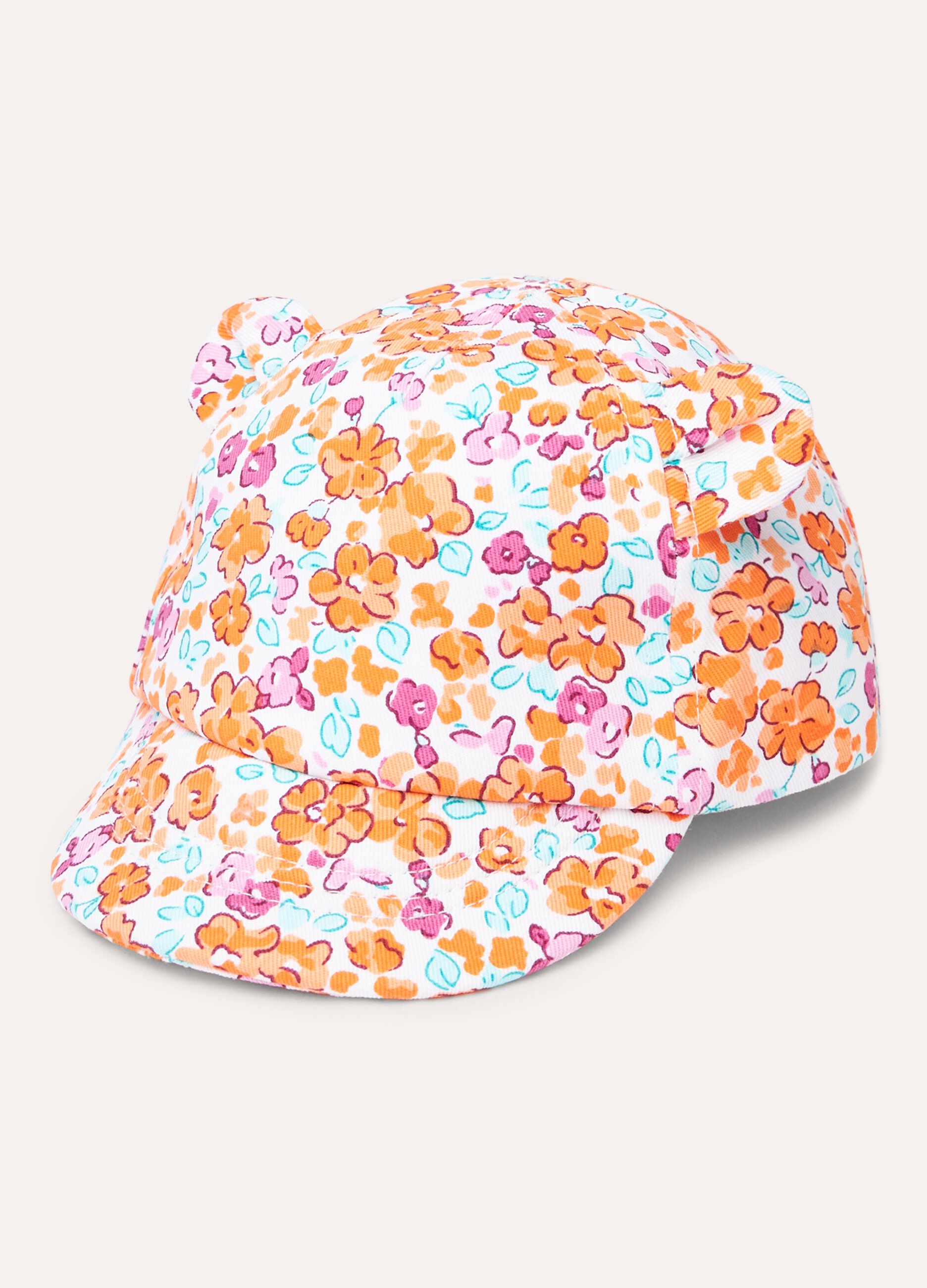 Cappello da baseball in puro cotone neonata_0