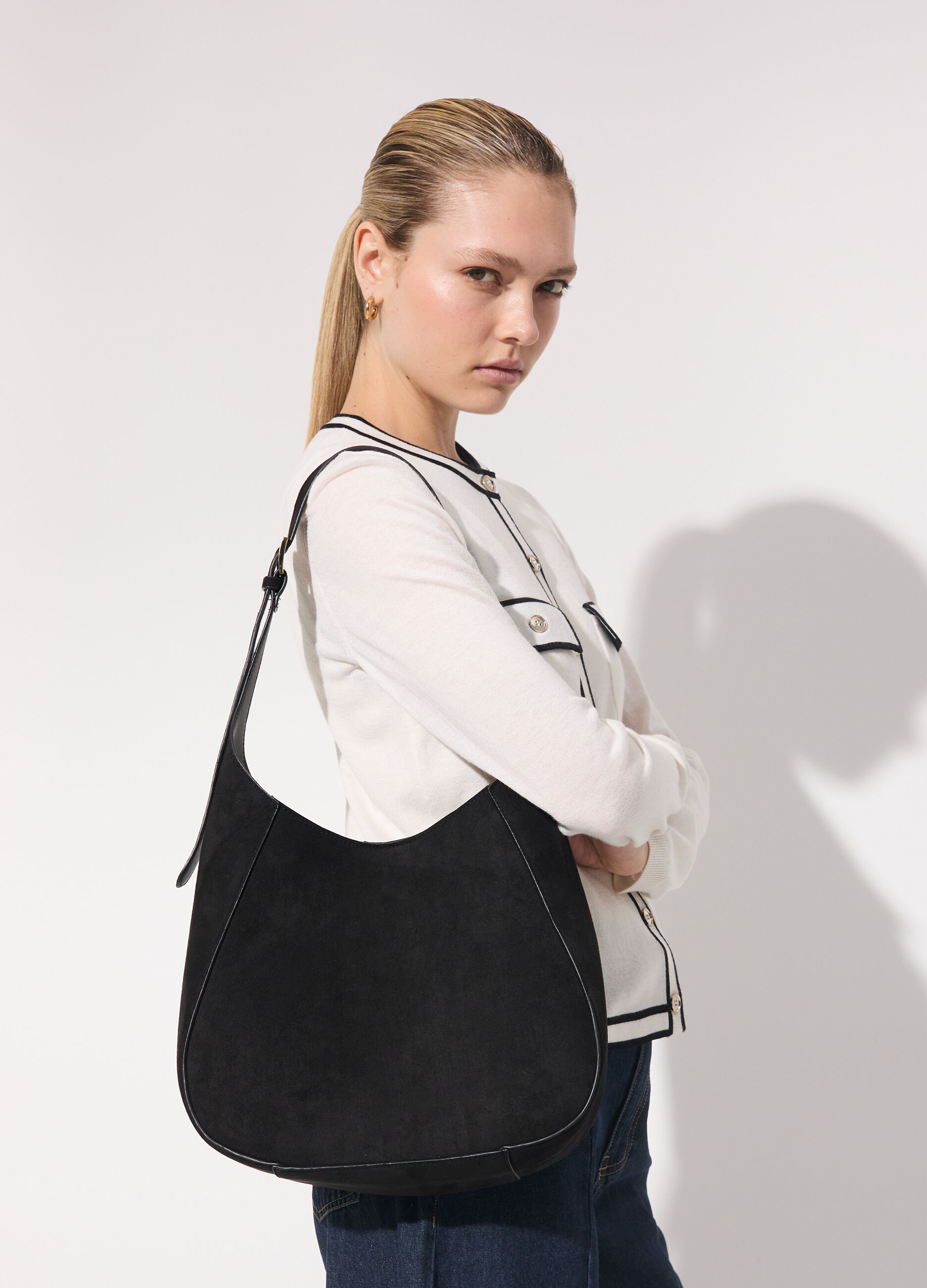 Borsa a spalla in ecopelle scamosciata donna_1