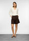 Blusa regular fit con scollo a V misto lino donna_0