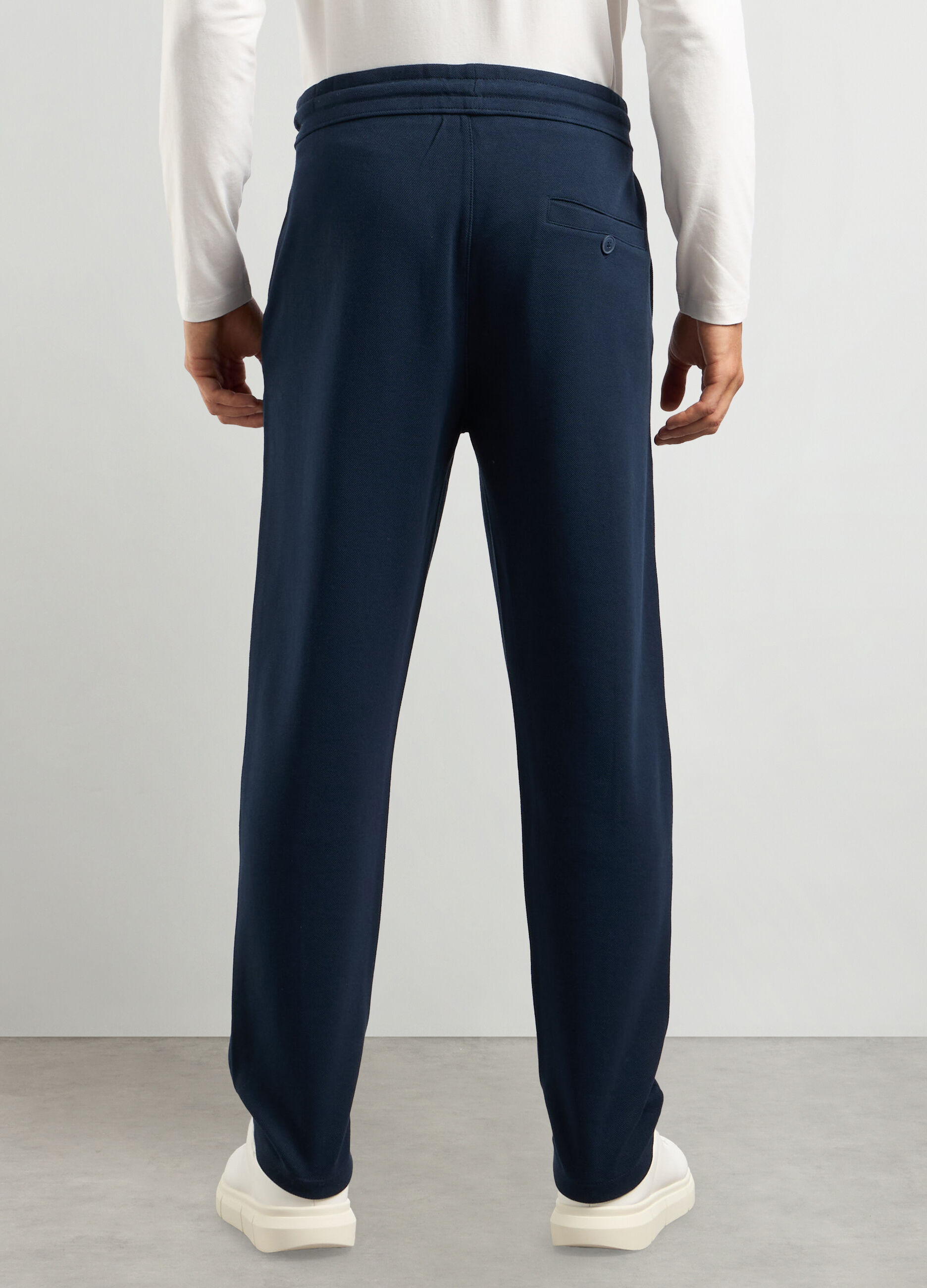 Joggers in interlock di puro cotone uomo_1