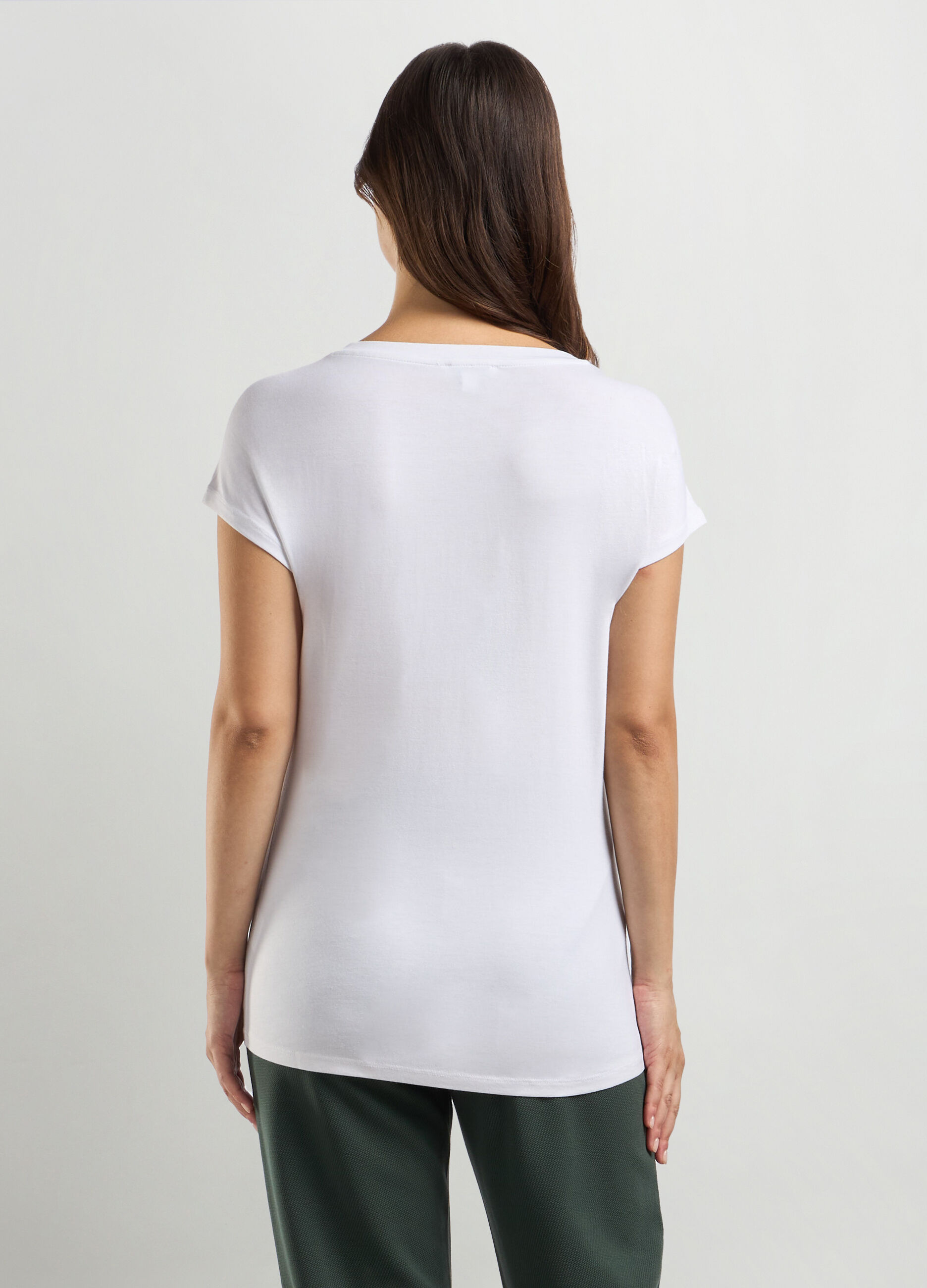 T-shirt in viscosa stretch donna_1