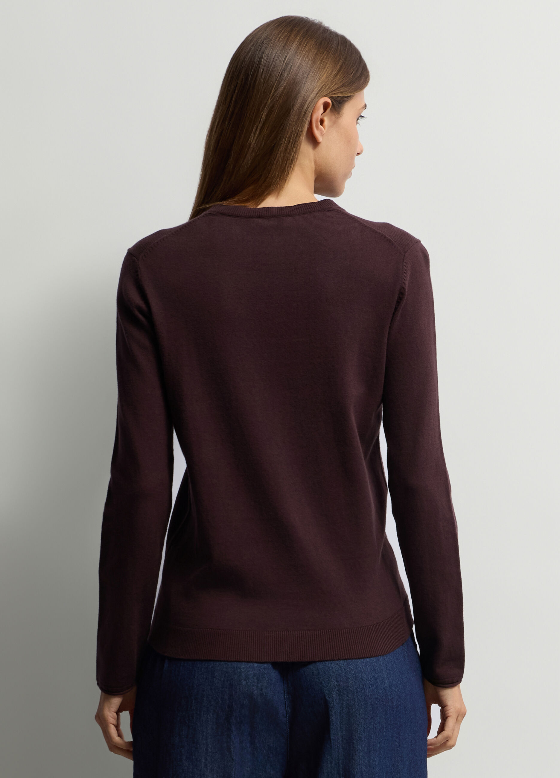 Pullover girocollo rasato donna_1