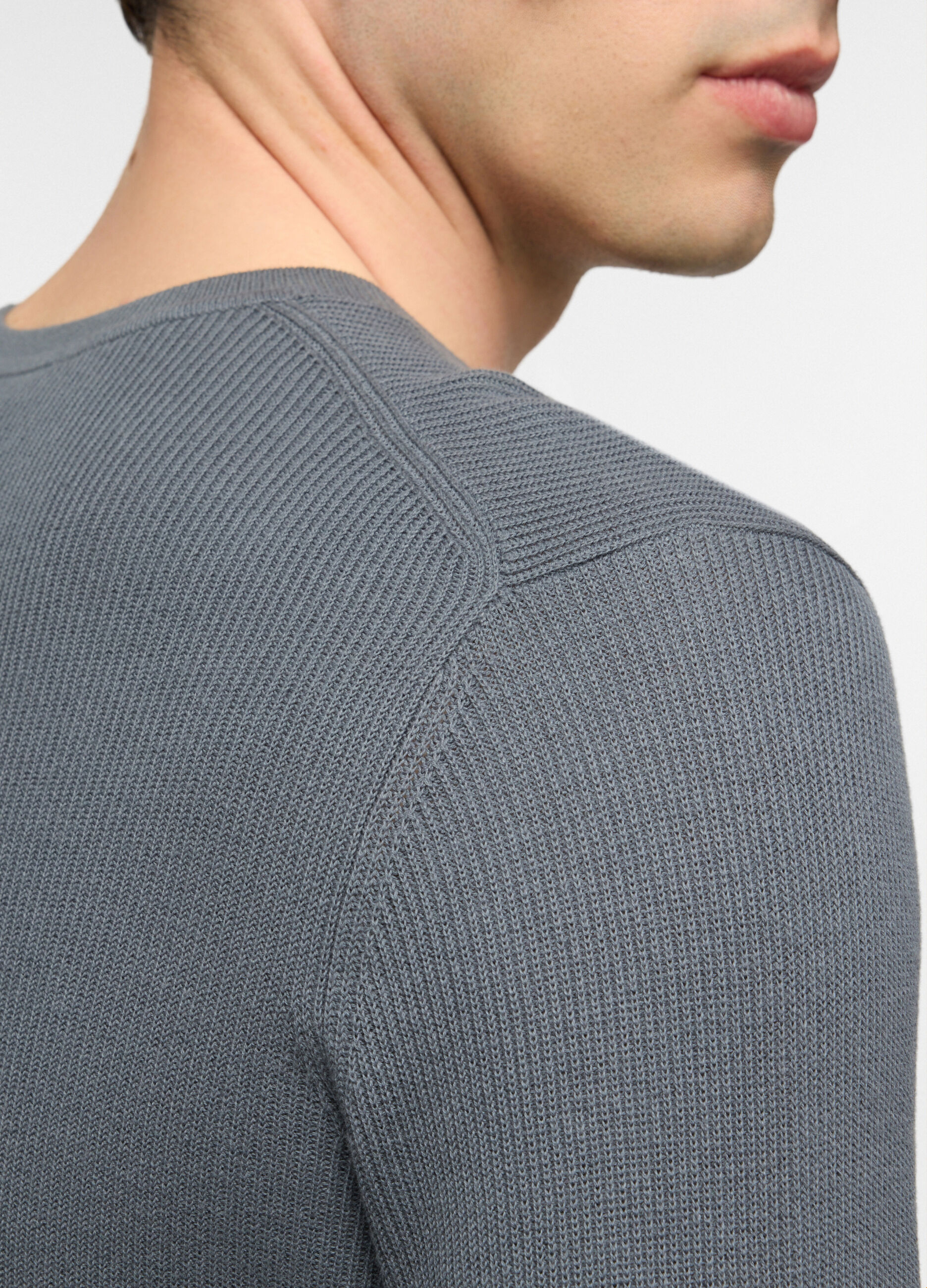 Maglione girocollo a mezza costa inglese uomo_2