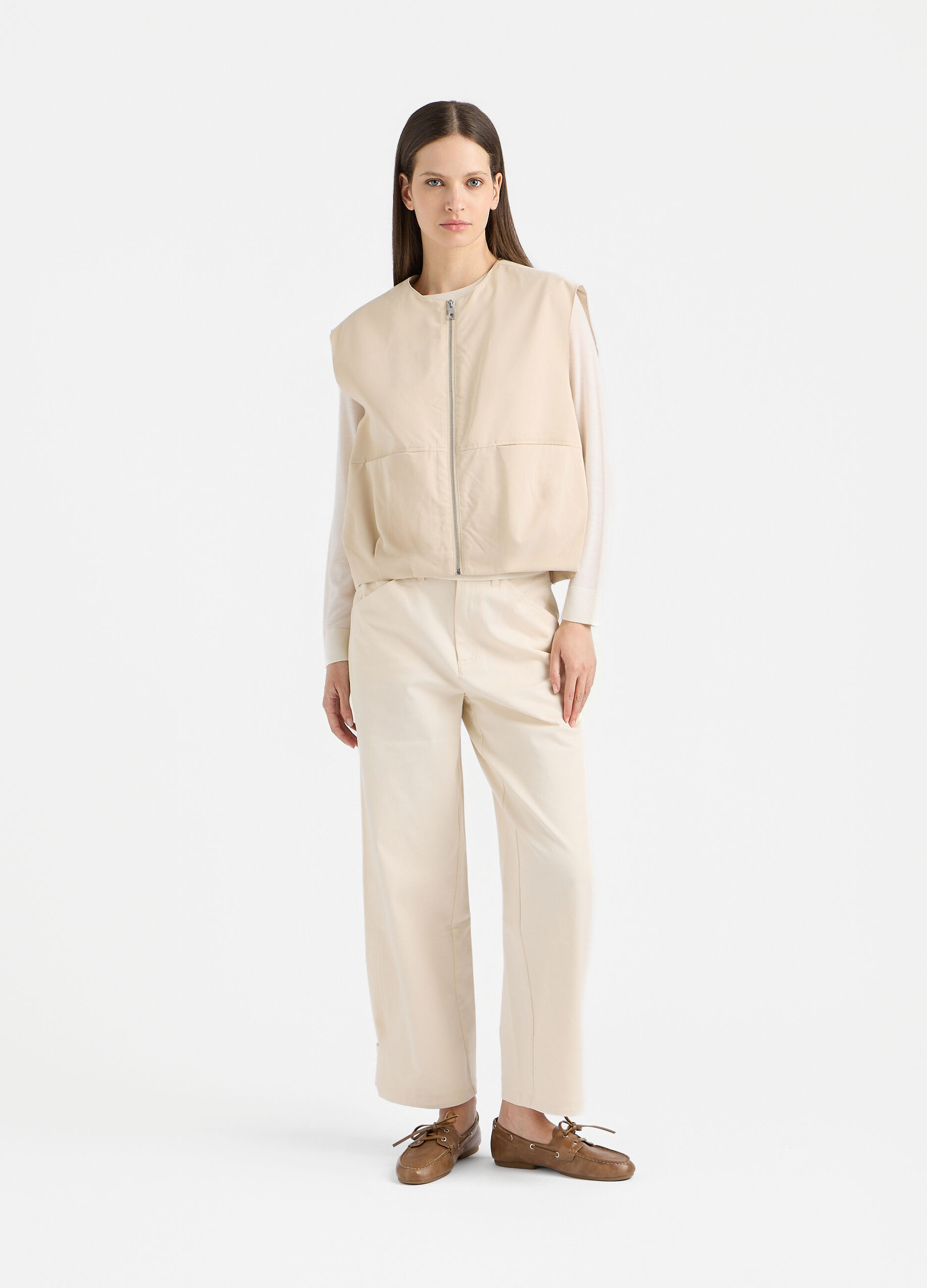 Gilet girocollo Slim Fit donna_0