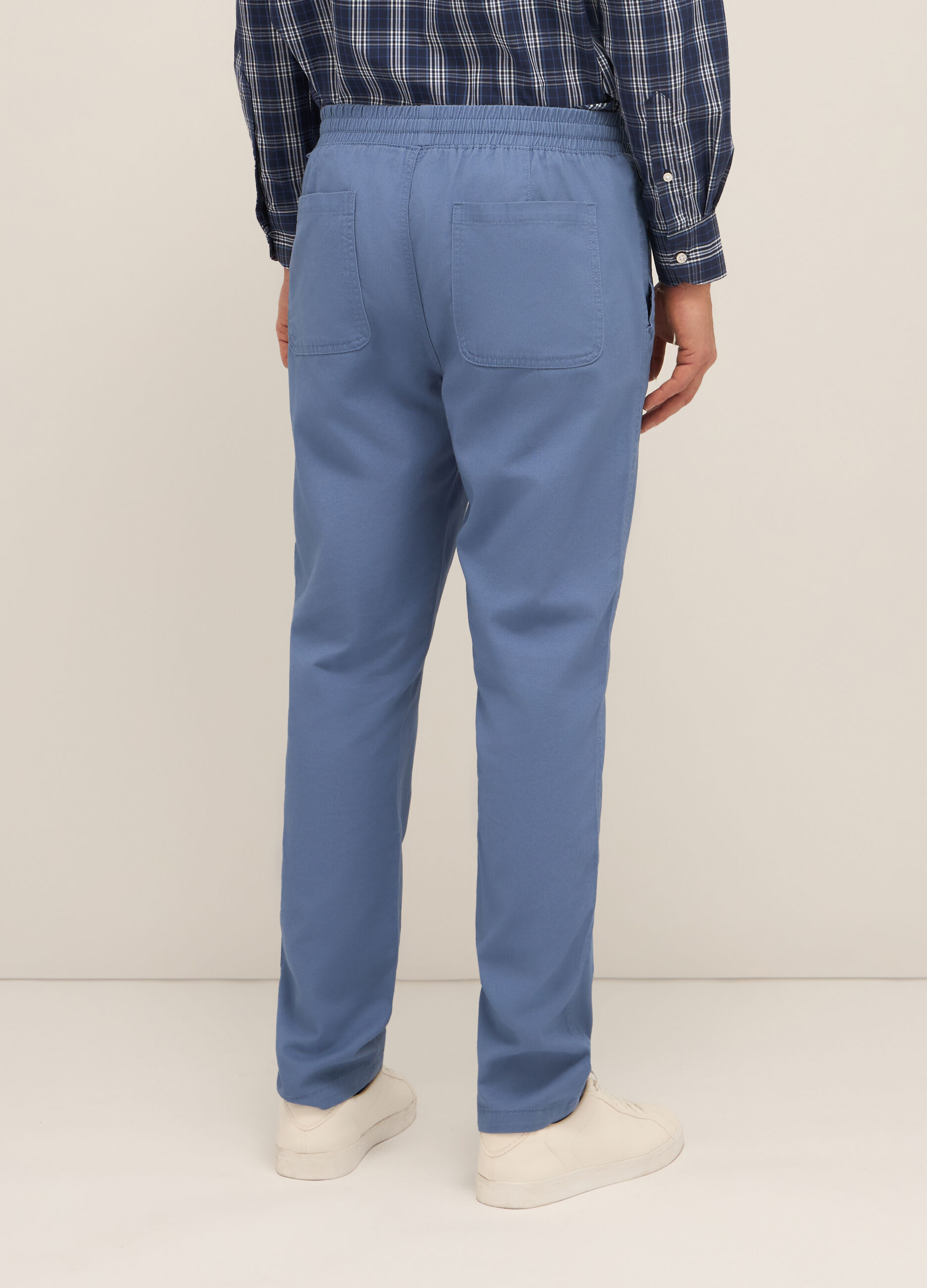 Pantaloni chino in twill di puro cotone uomo_1
