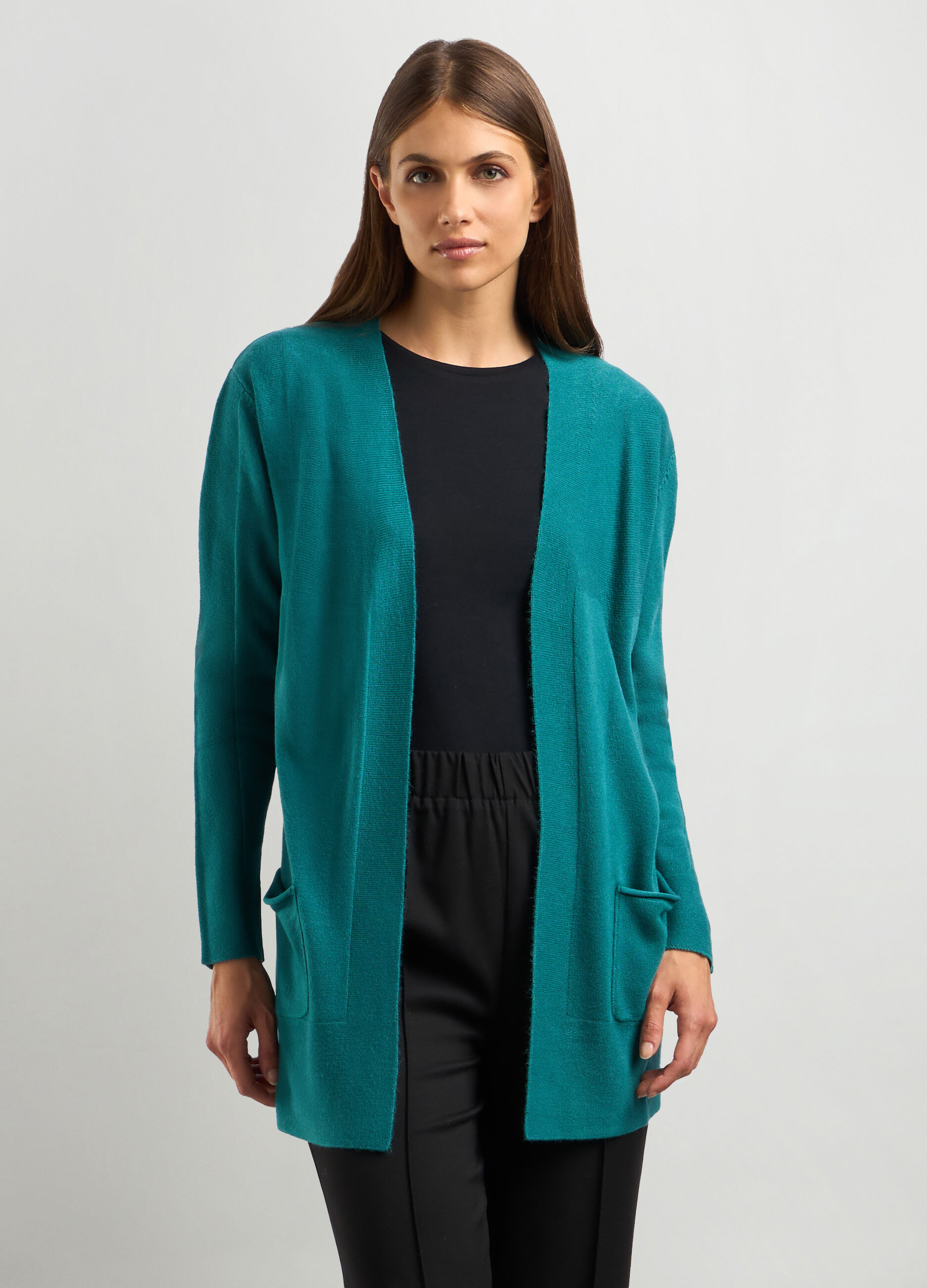 Cardigan aperto tricot donna_0