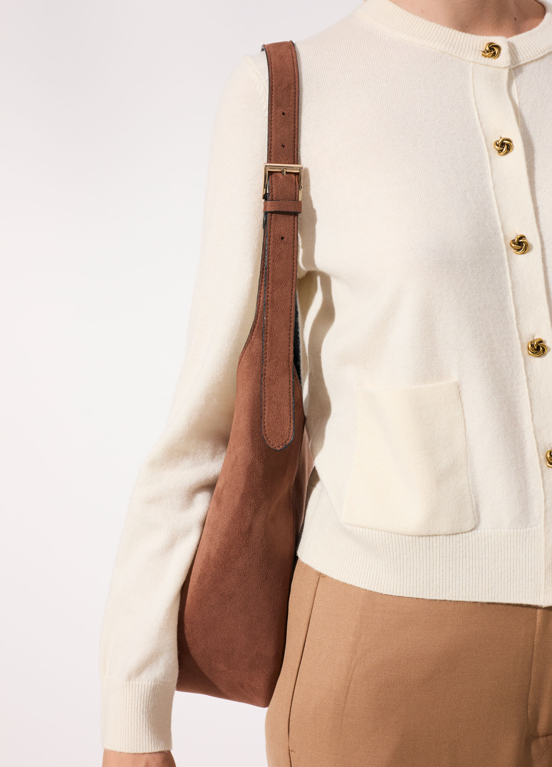 Borsa a spalla in ecopelle scamosciata donna_2