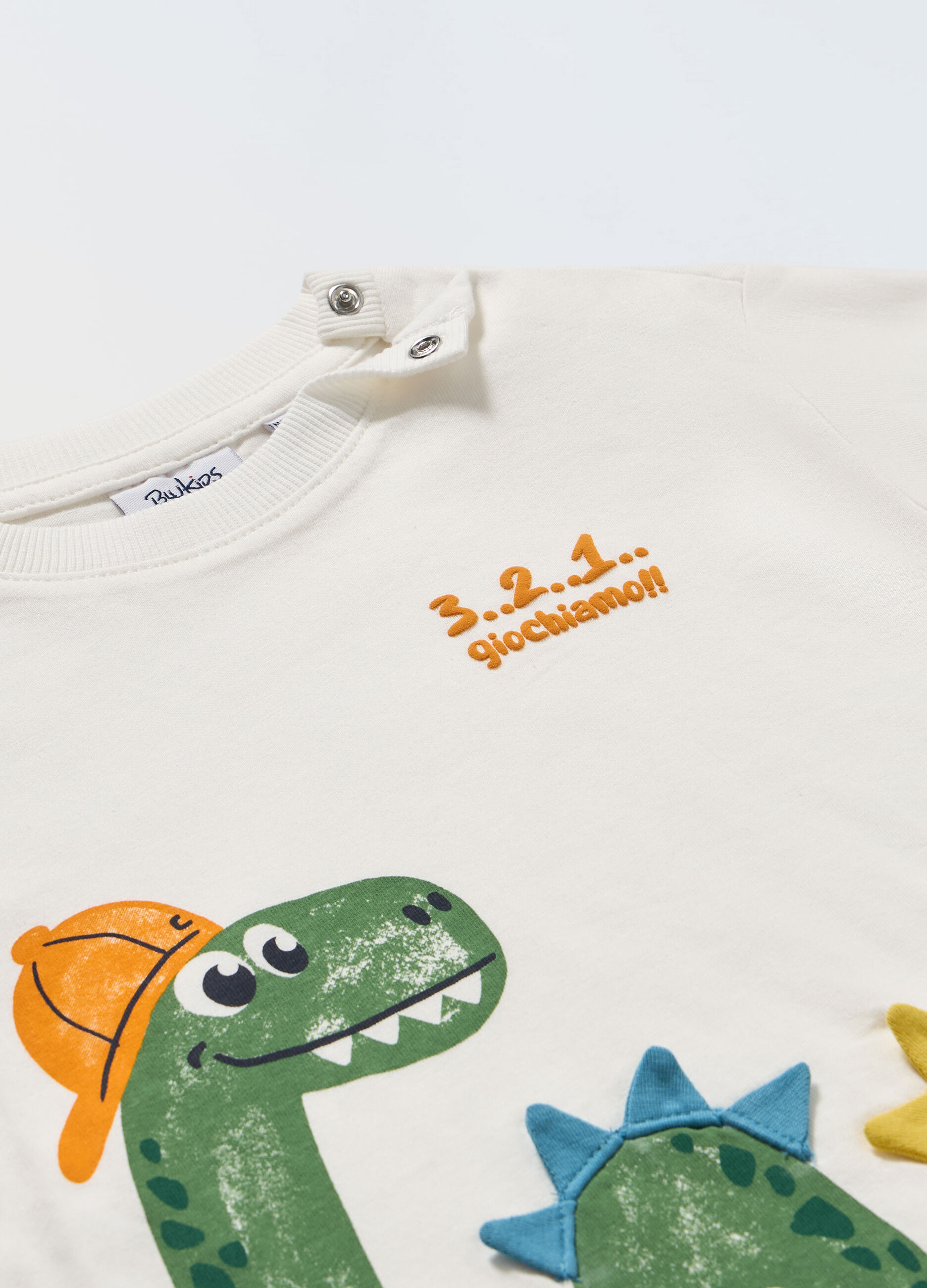 T-shirt a maniche lunghe in puro cotone neonato_1