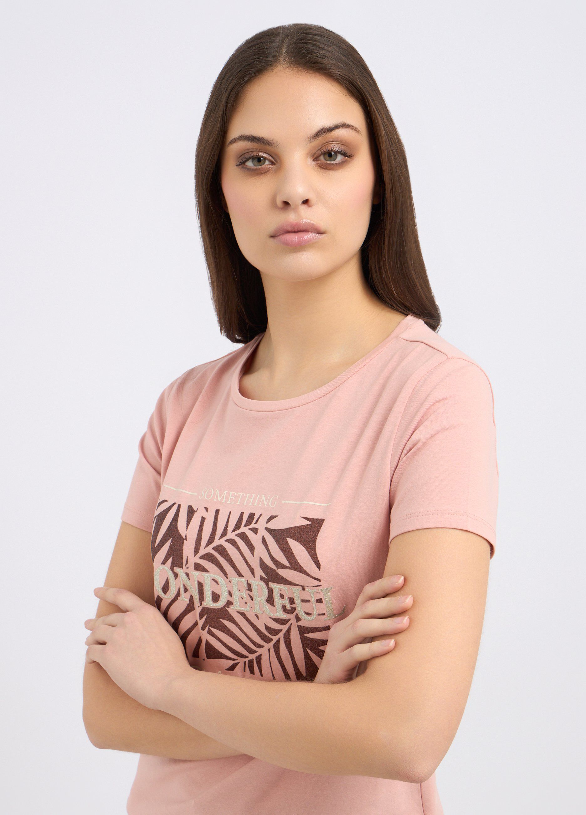T-shirt in cotone stretch donna_2