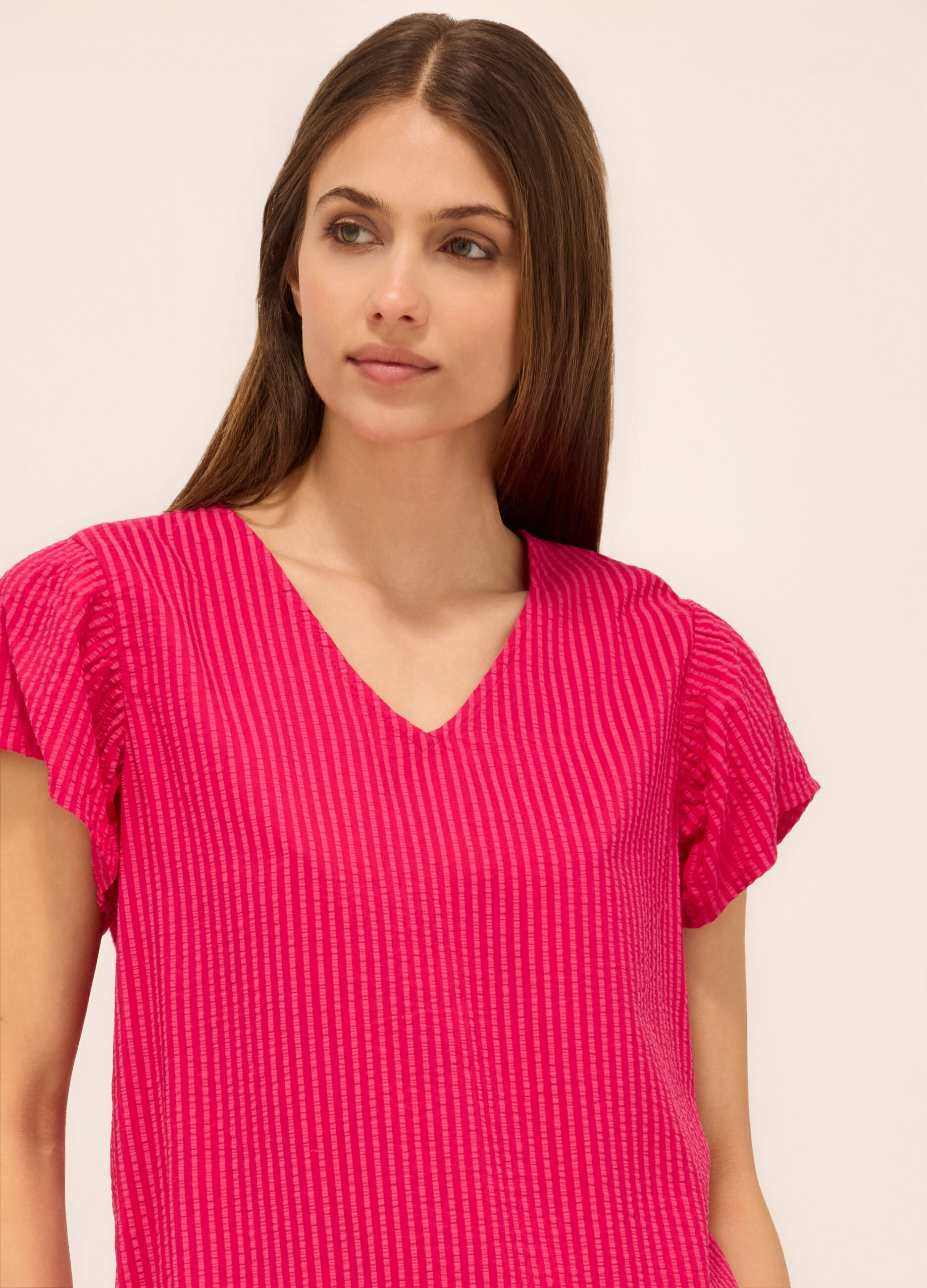 Blusa misto cotone seersucker donna_2