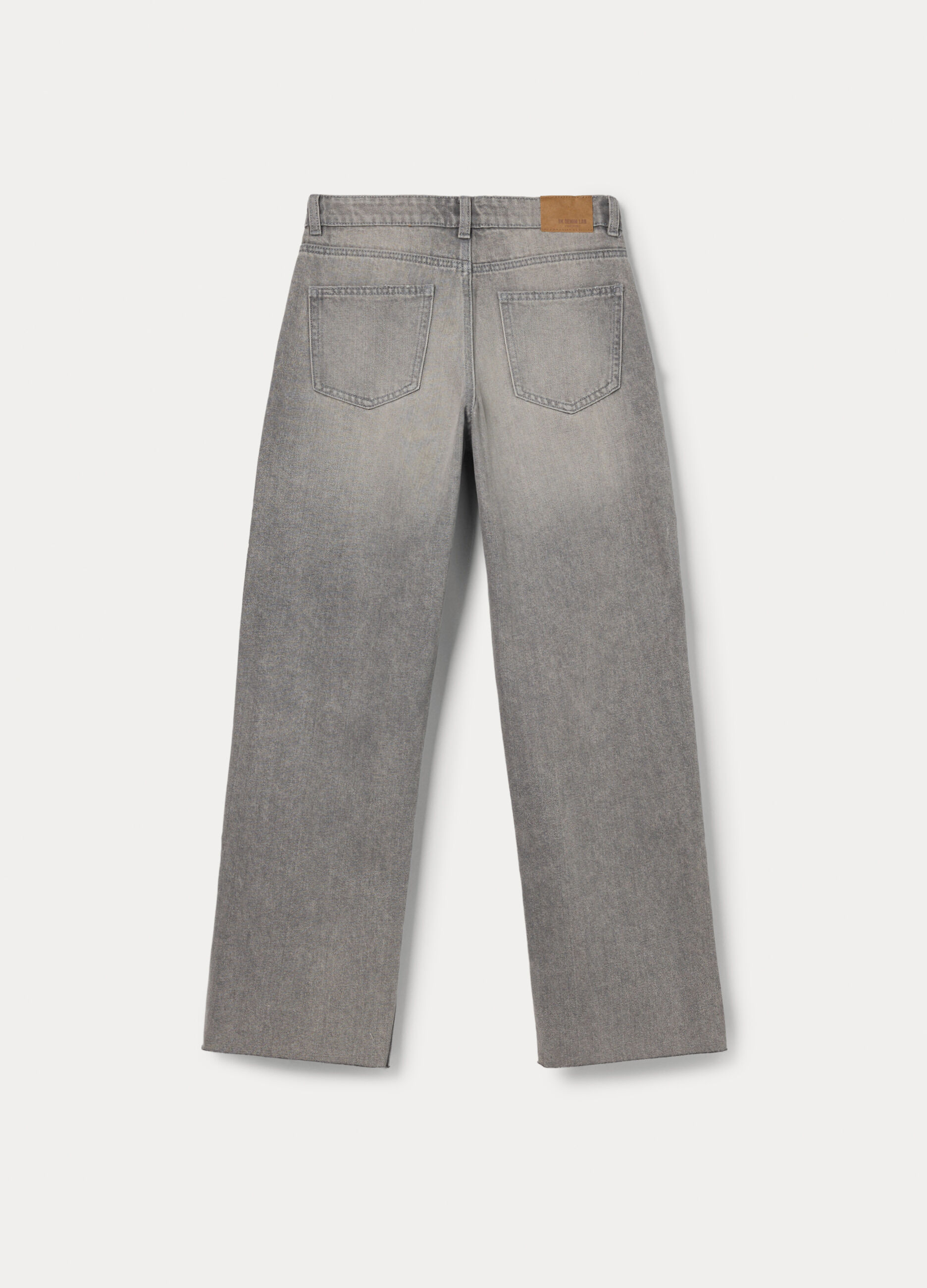 Pantaloni in denim misto cotone ragazza_1