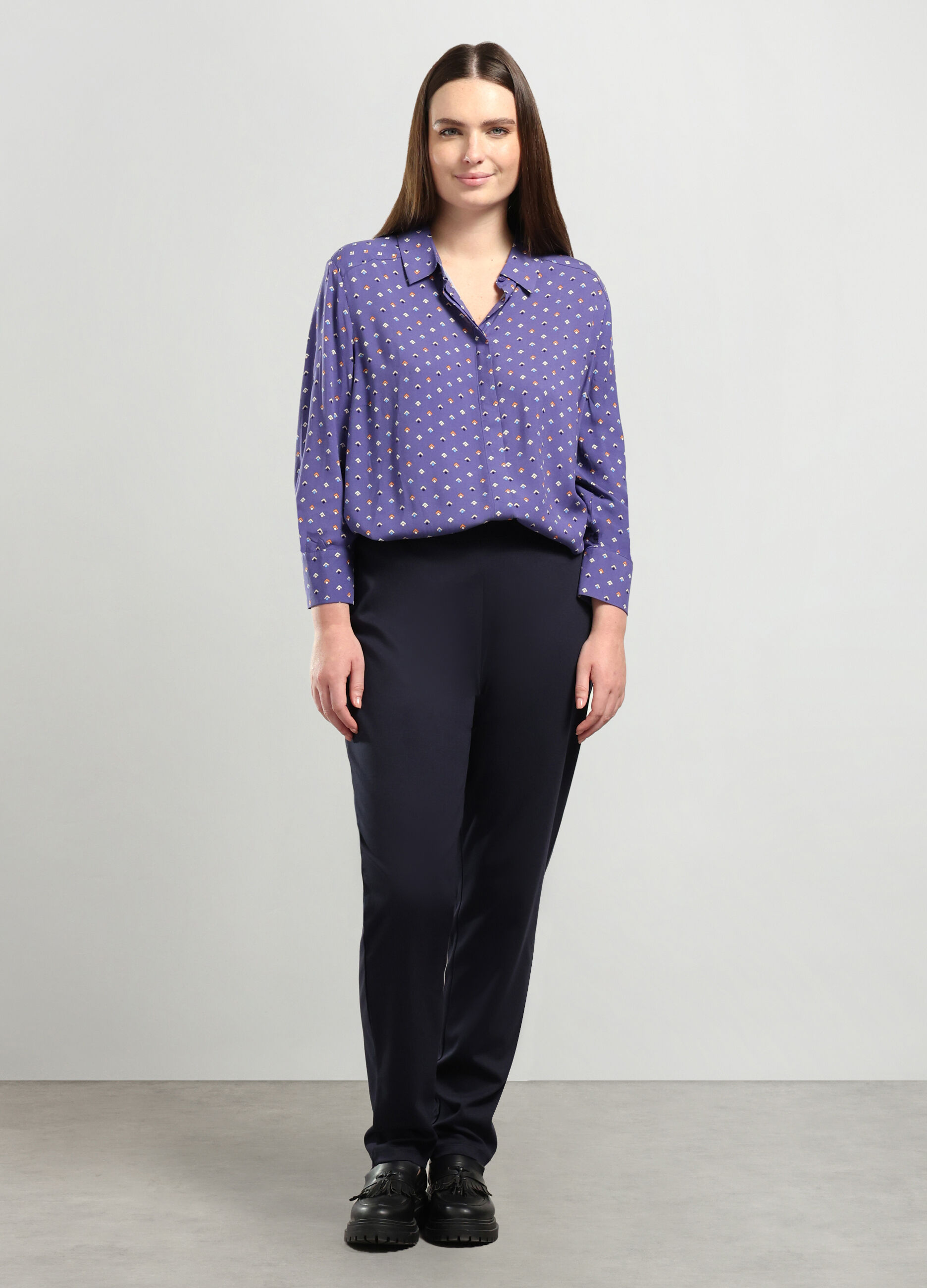 Pantaloni in punto Milano donna curvy_0