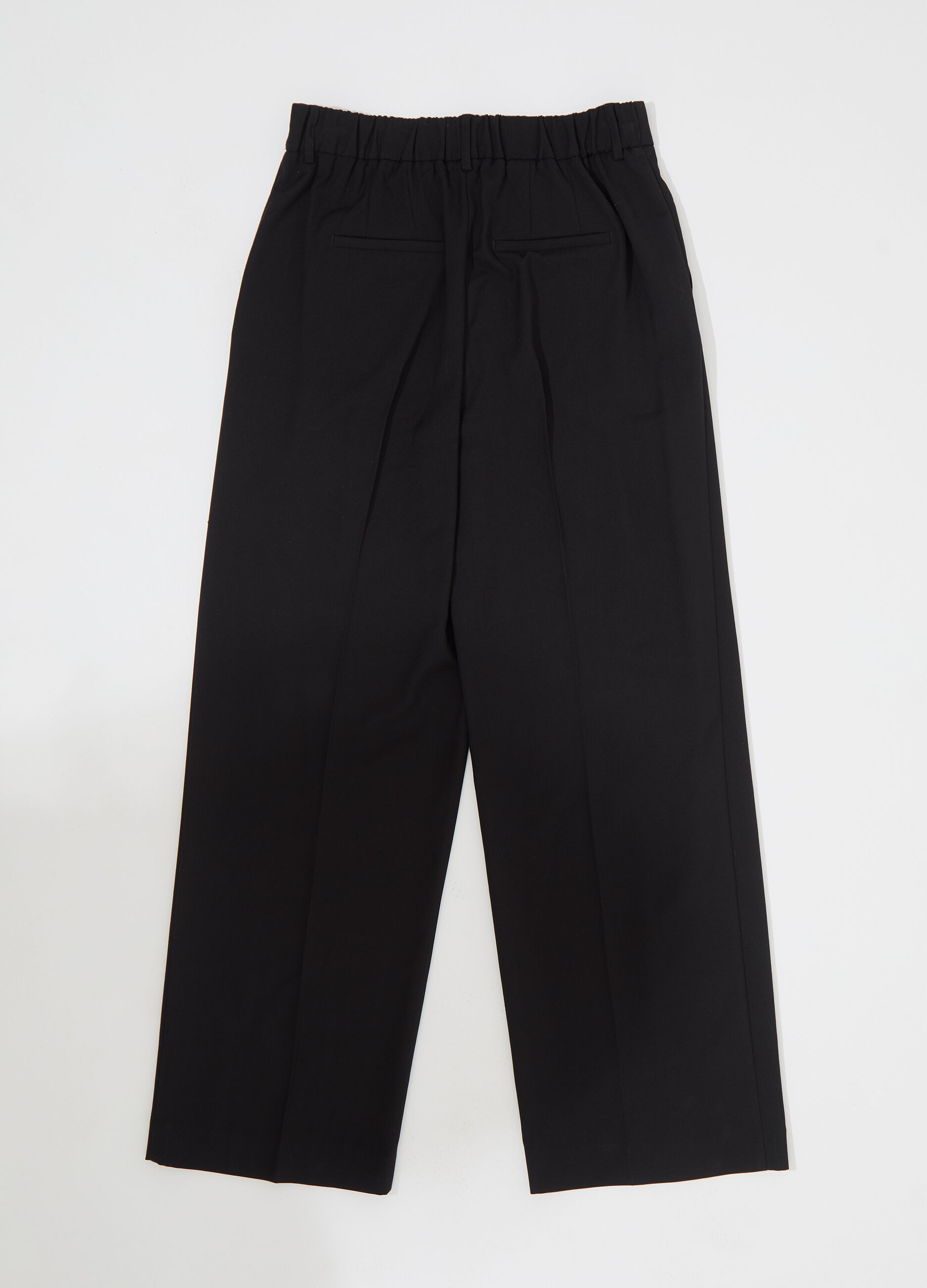 Pantalone dritto in misto lana stretch donna_5