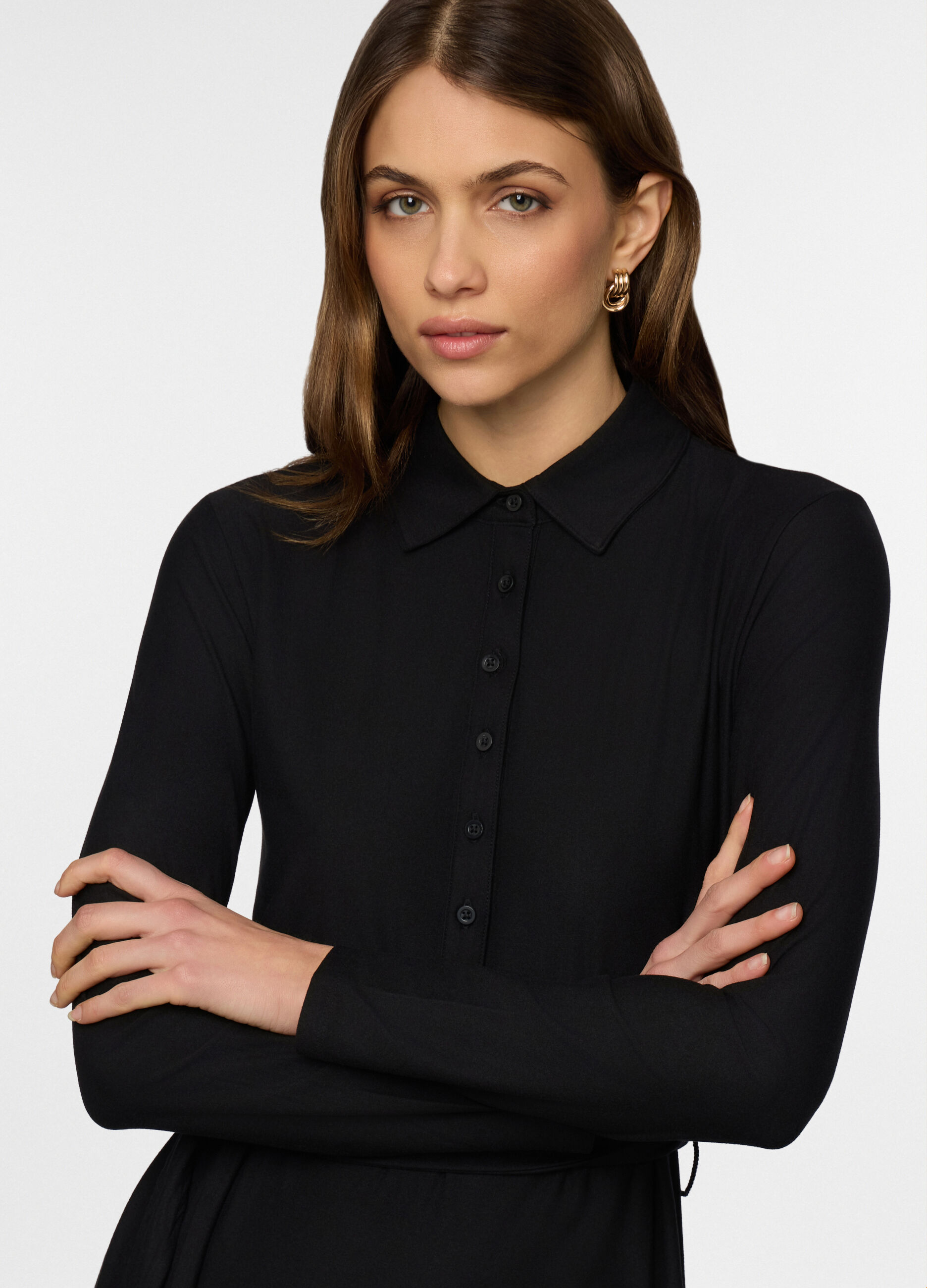 Vestito lungo in jersey stretch donna_2