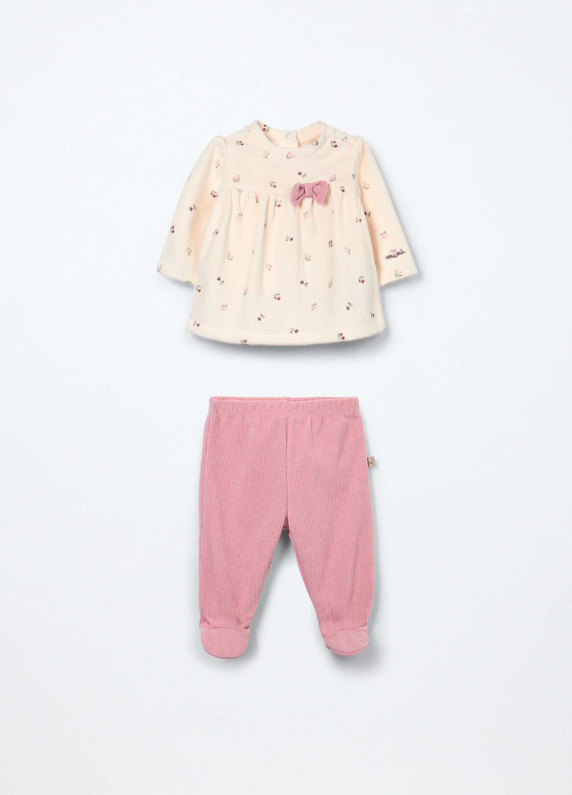 Set misto cotone velour neonata_0
