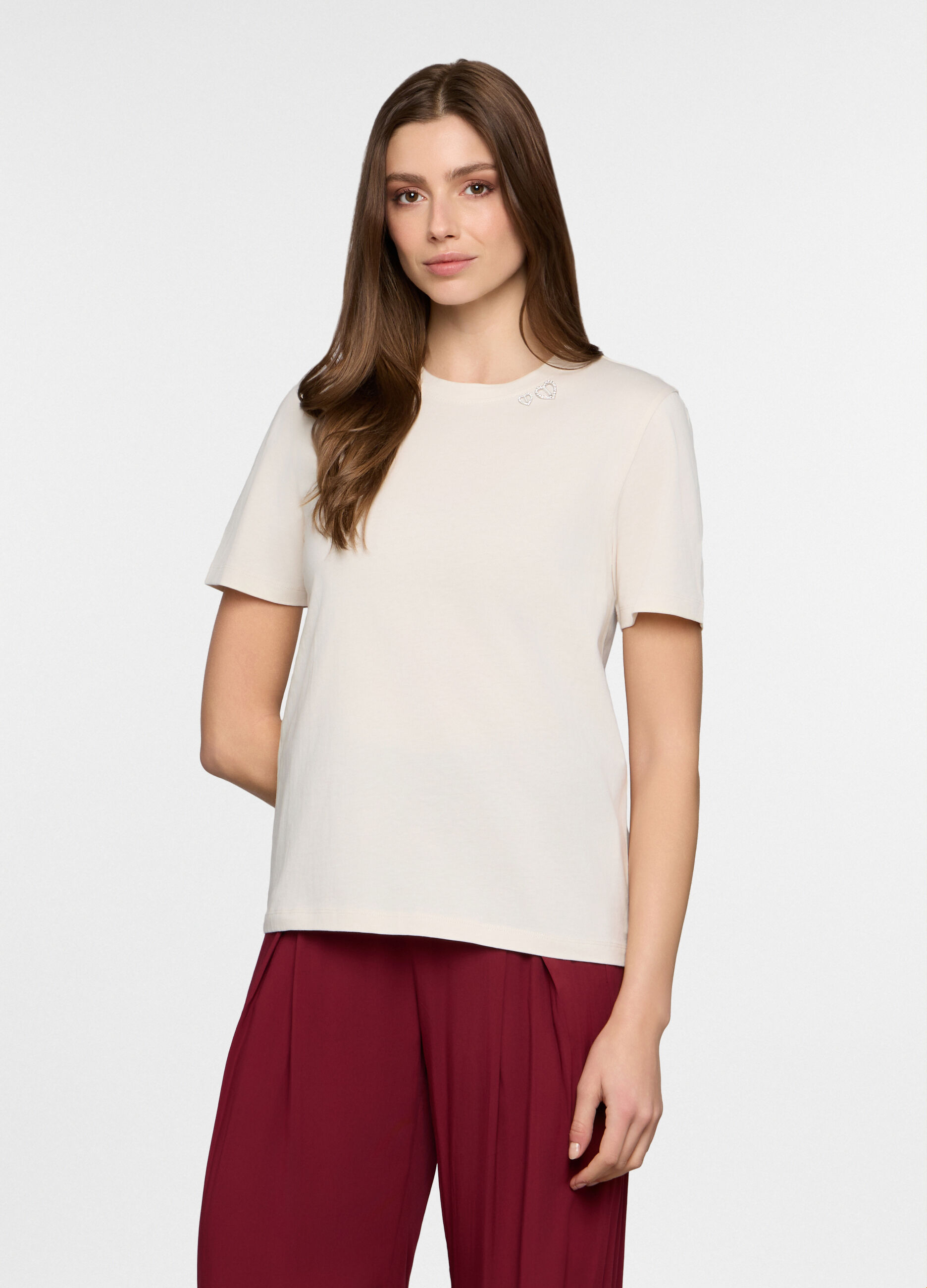 T-shirt girocollo donna _0