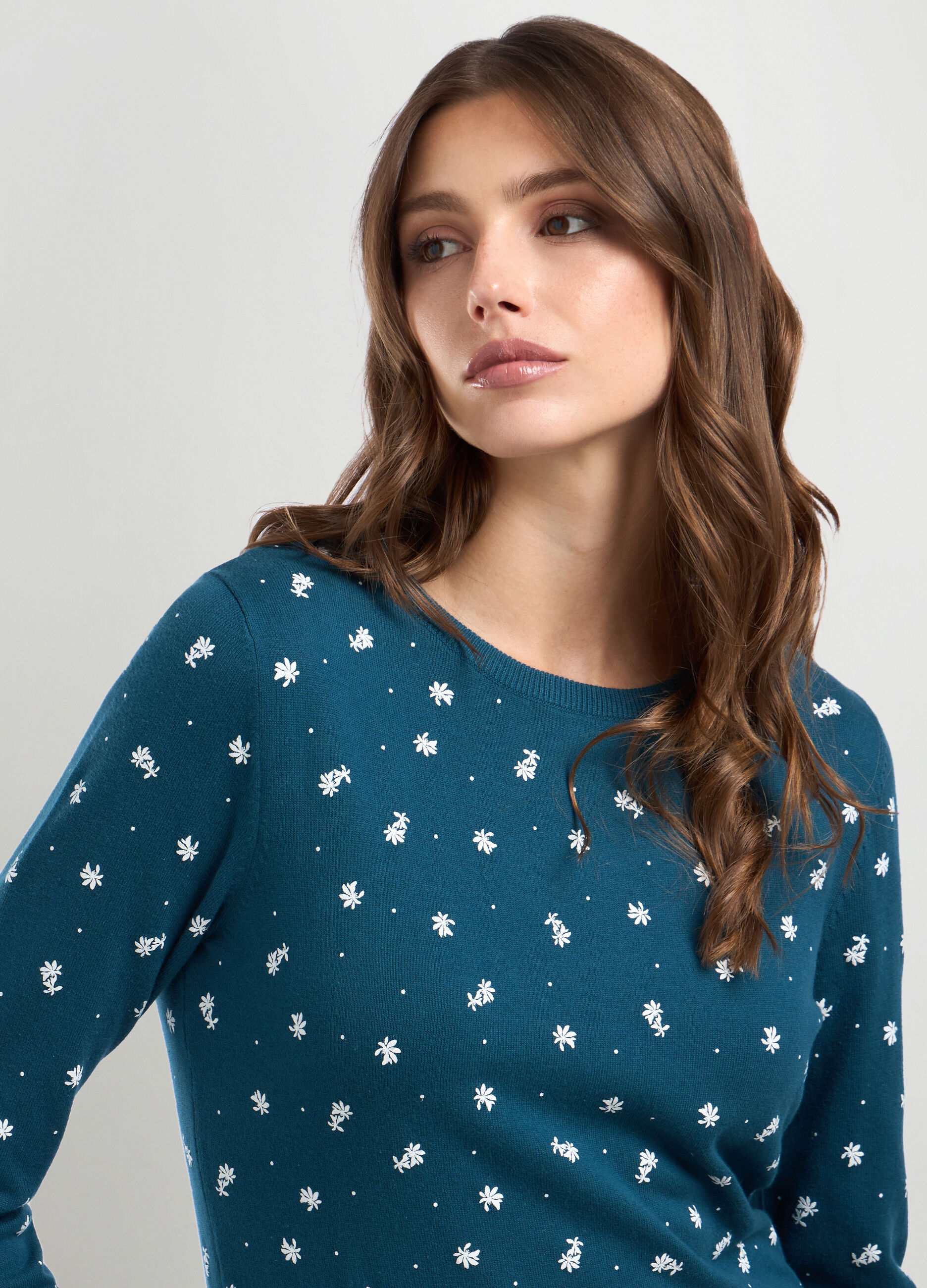 Girocollo tricot in misto cotone donna_2