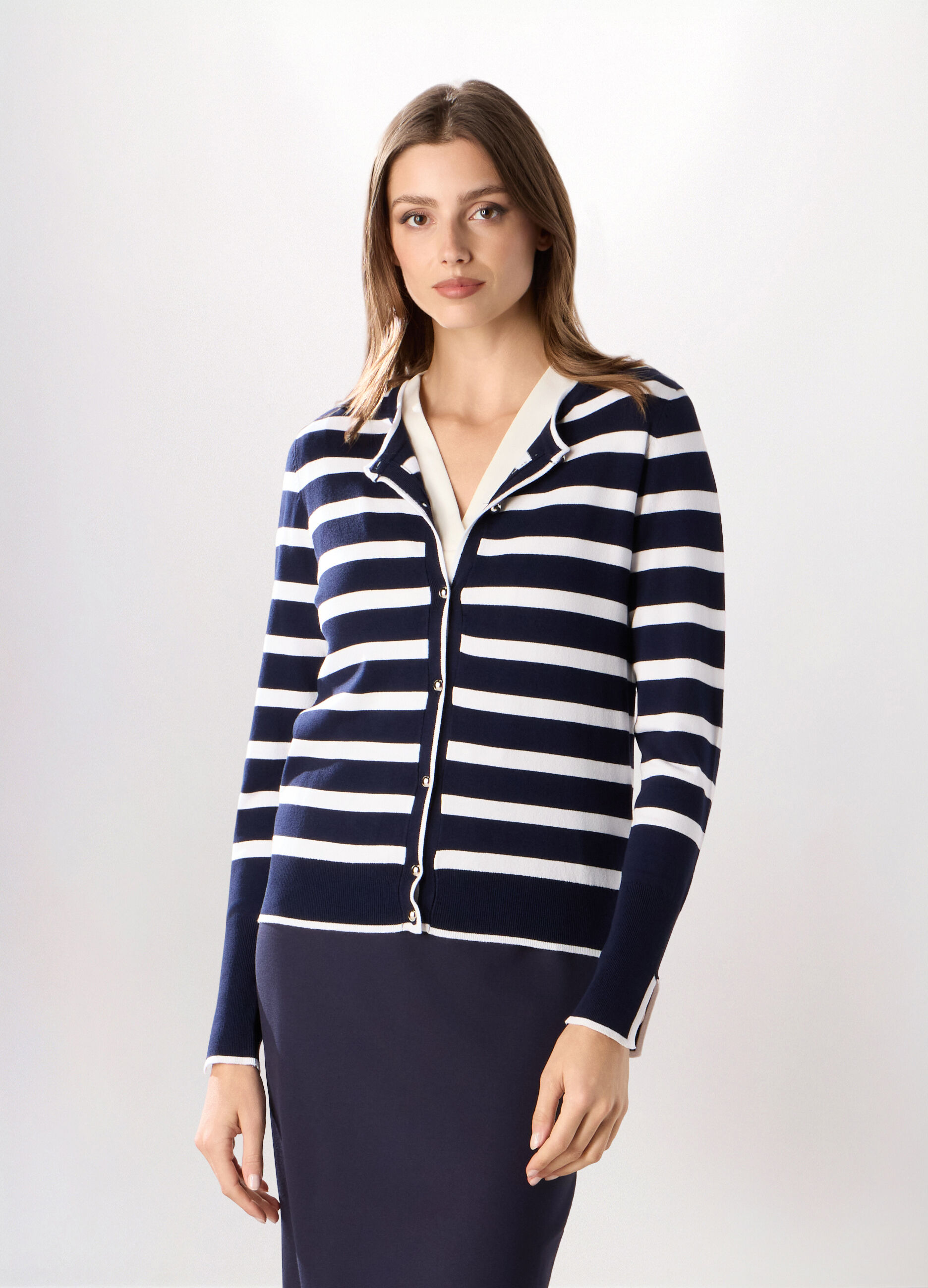 Cardigan tricot misto viscosa donna_0