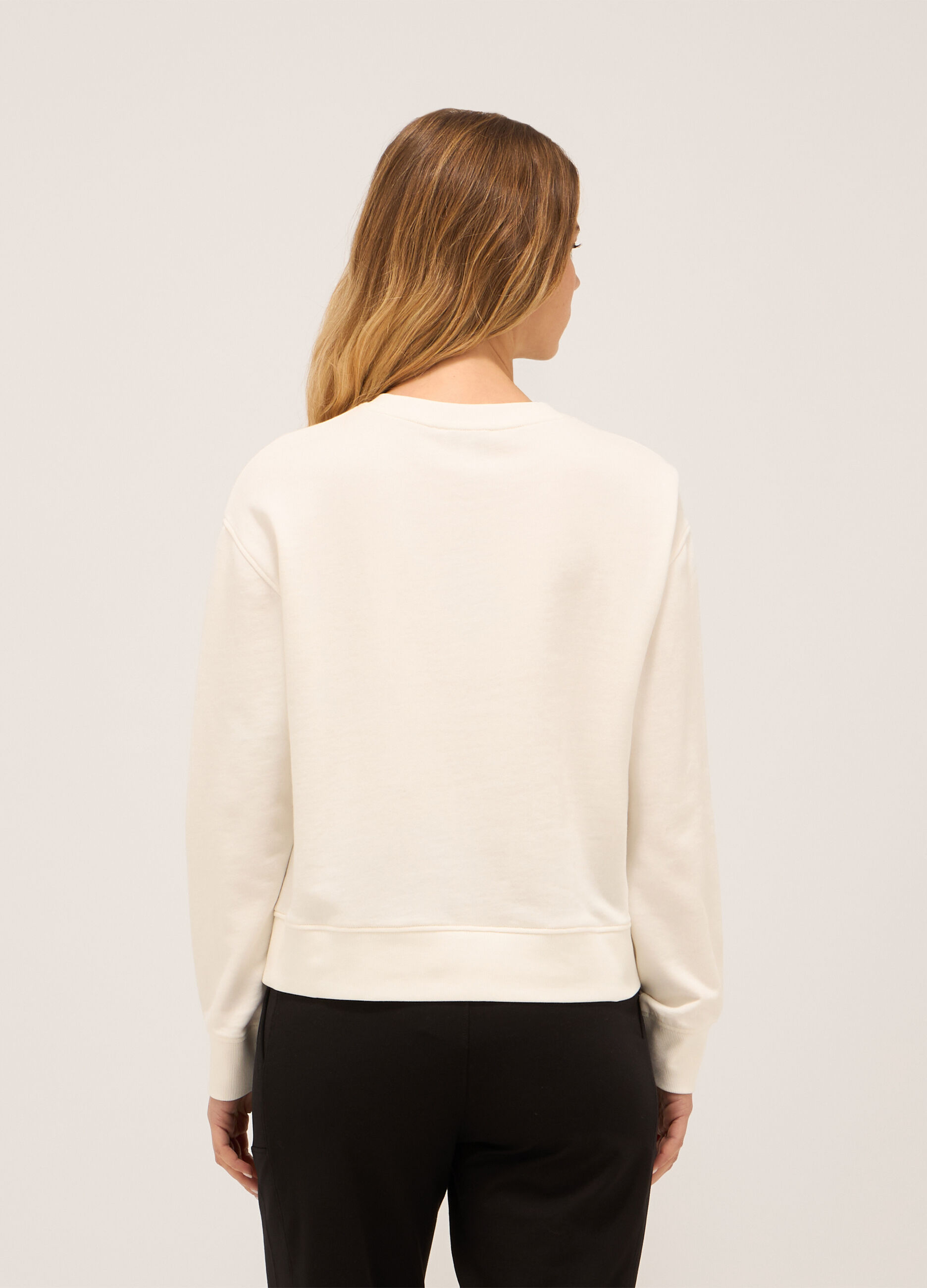 Felpa in french terry di puro cotone donna_1