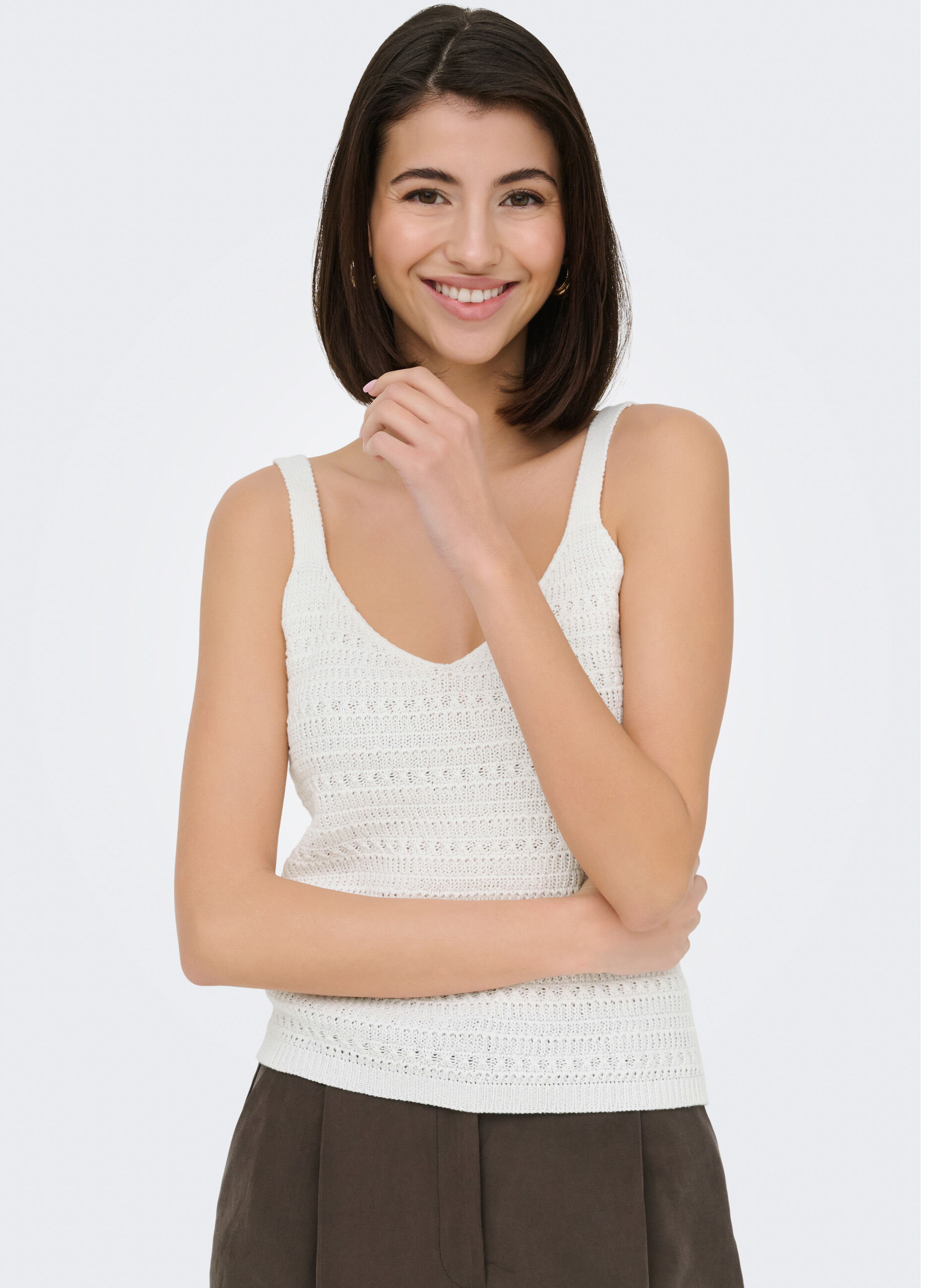 Top in maglia con scollo a V_3