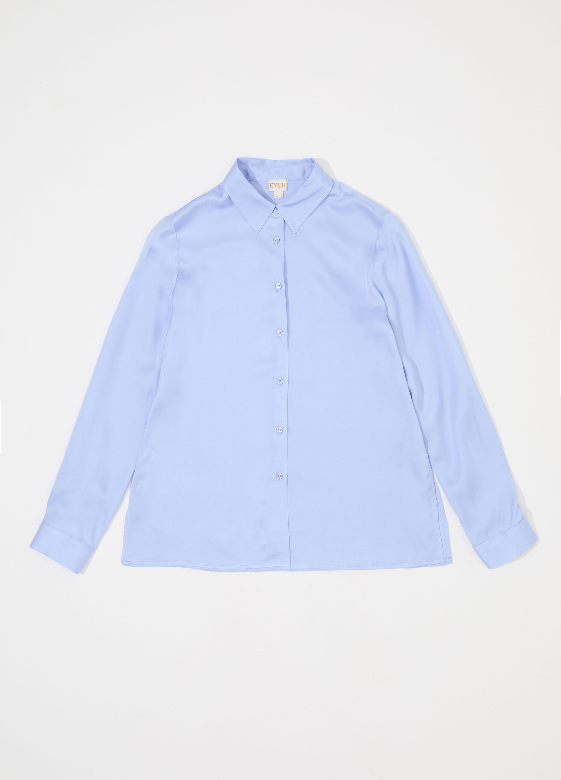 Camicia in viscosa satin a maniche lunghe donna_4