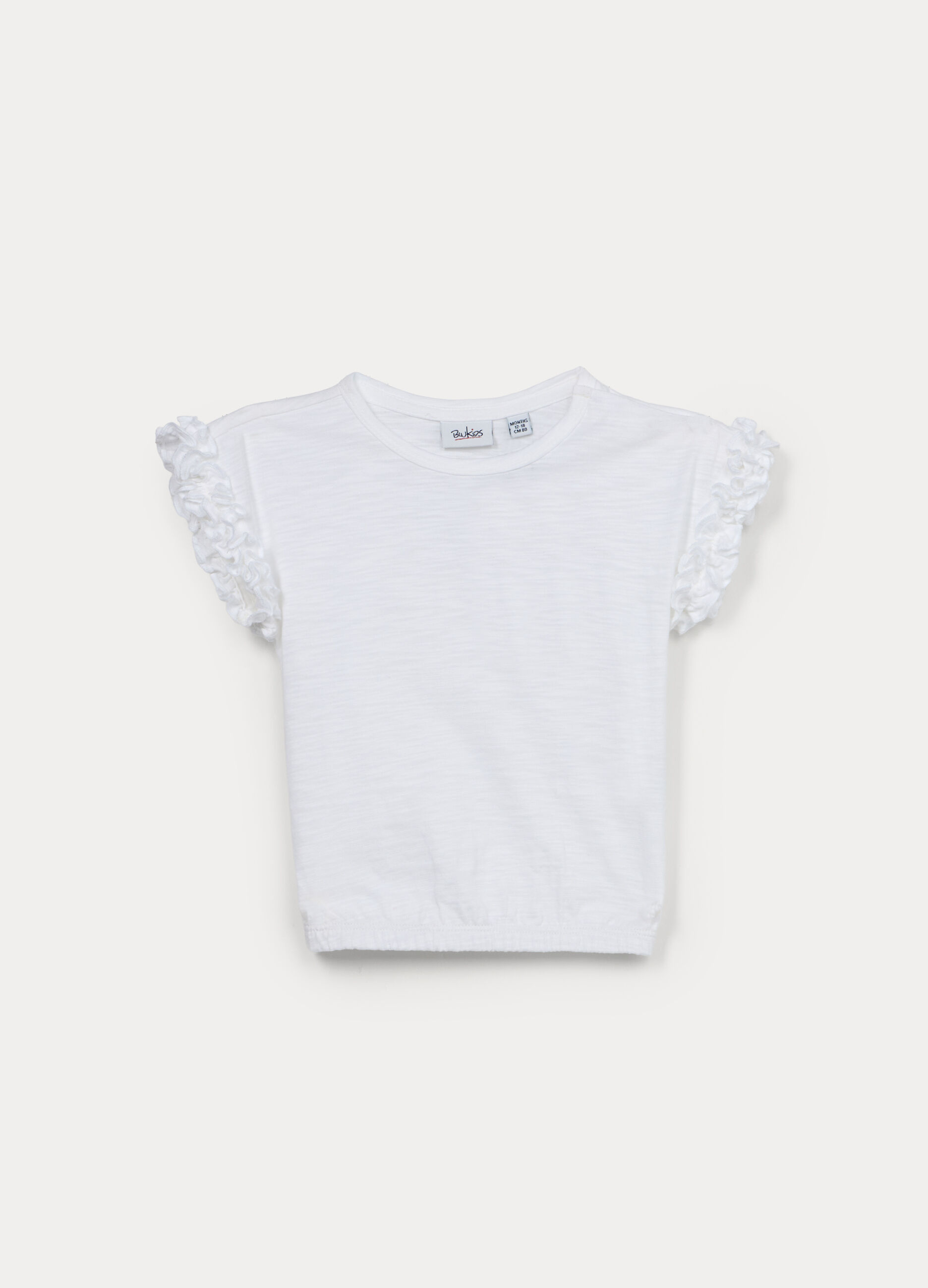 T-shirt in jersey slub di puro cotone bimba_0