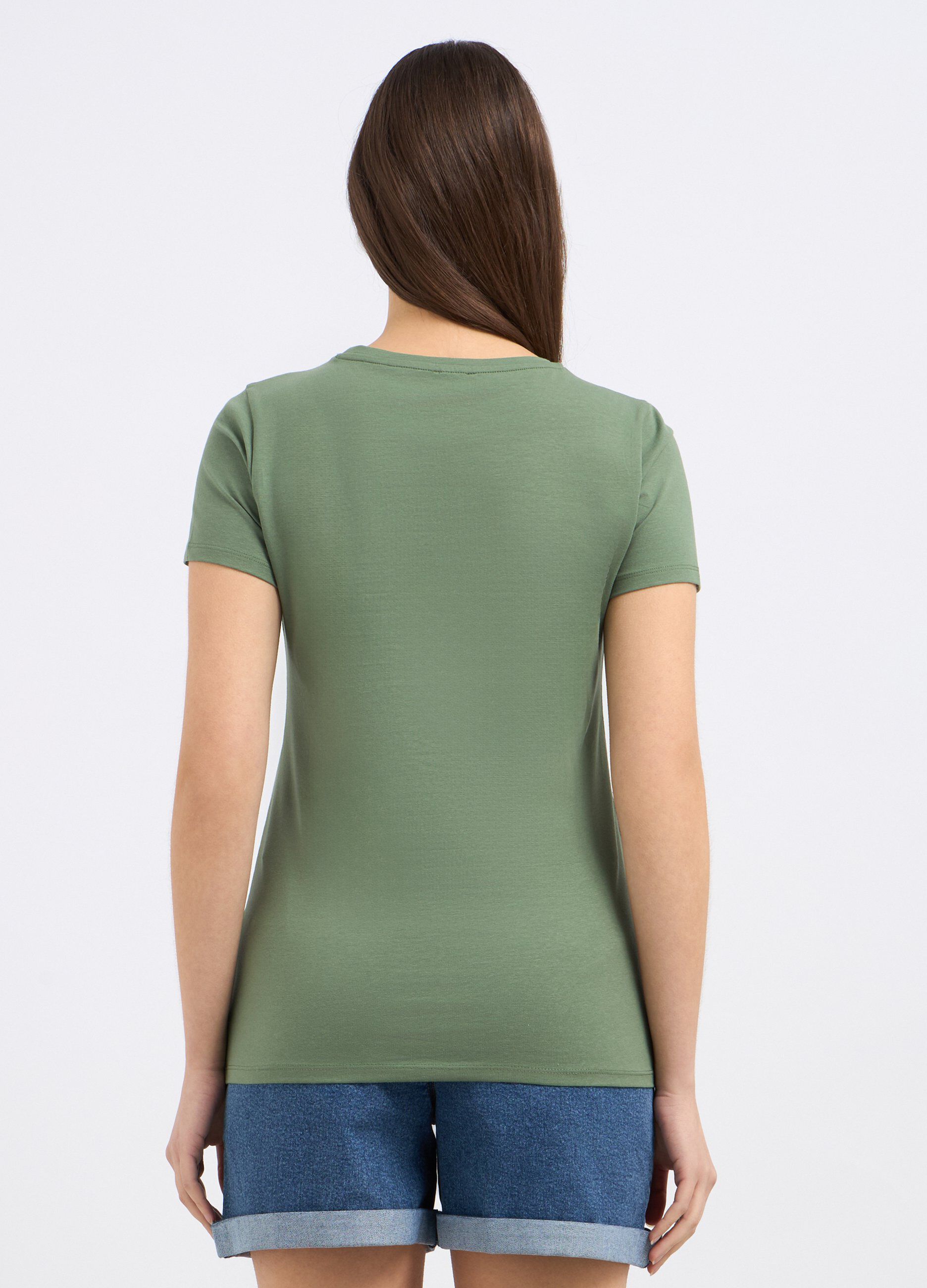 T-shirt in cotone stretch donna_1