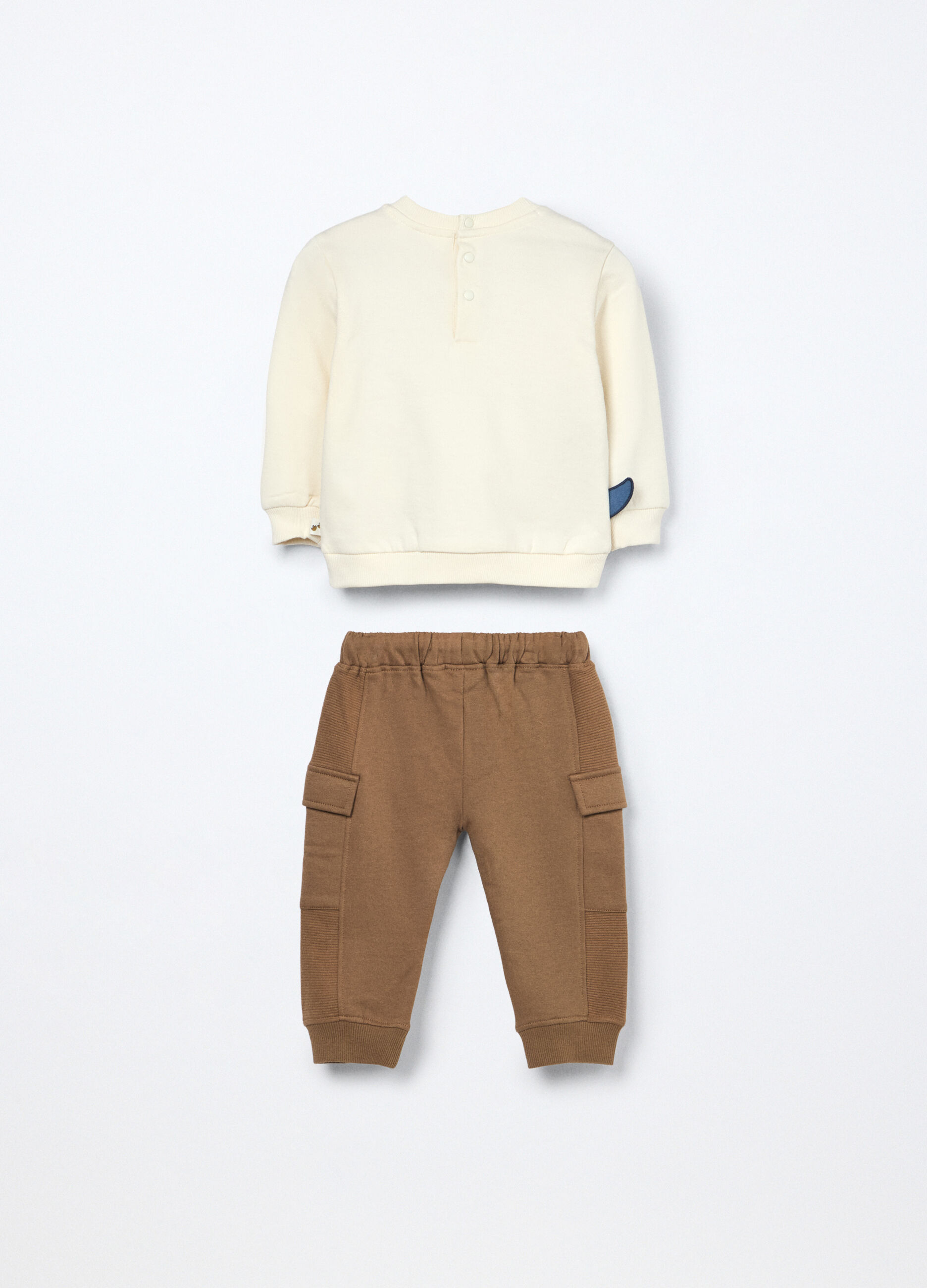 Jogging set in puro cotone fleece neonato_1