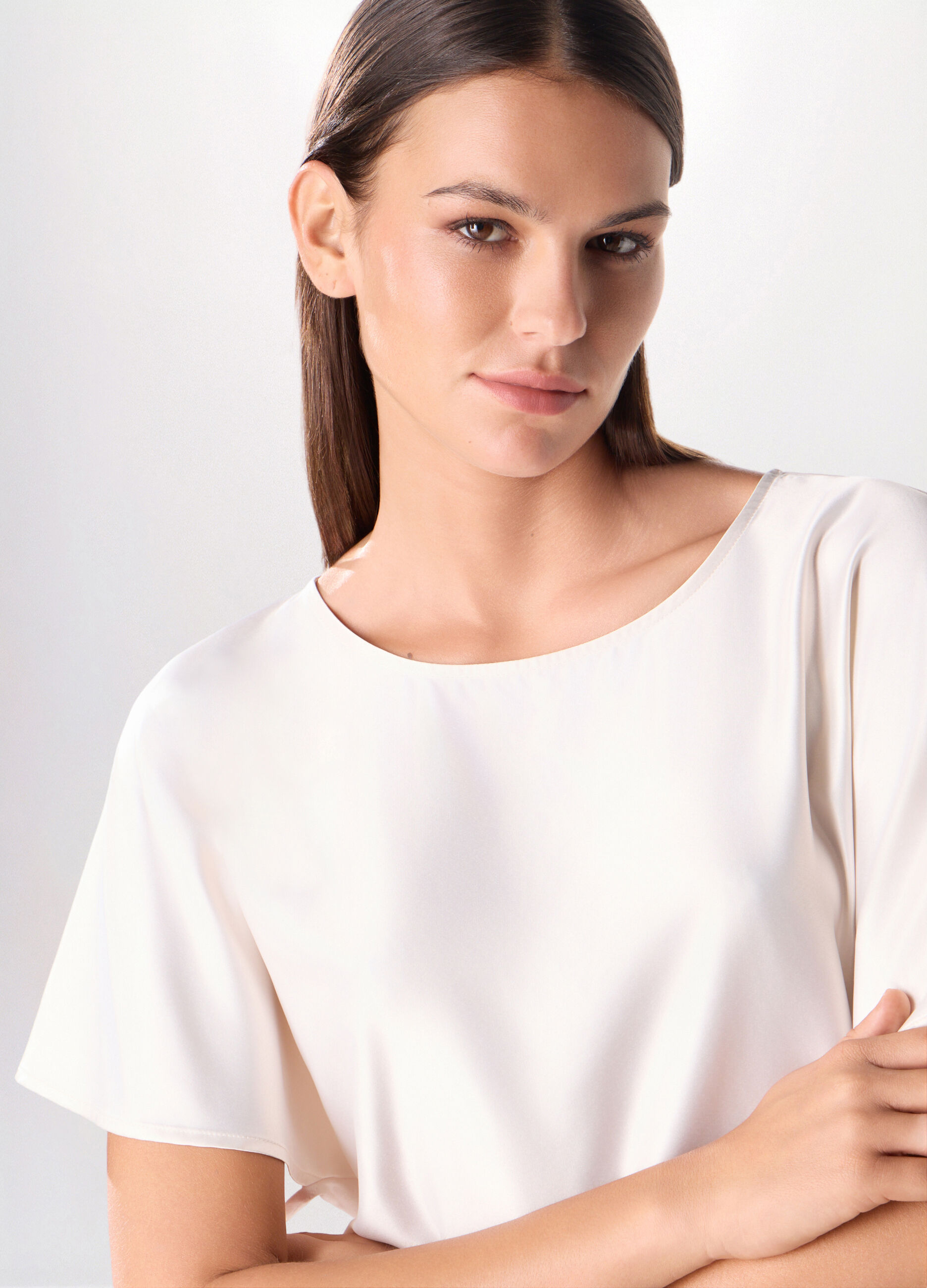 T-shirt in jersey di viscosa stretch donna_2