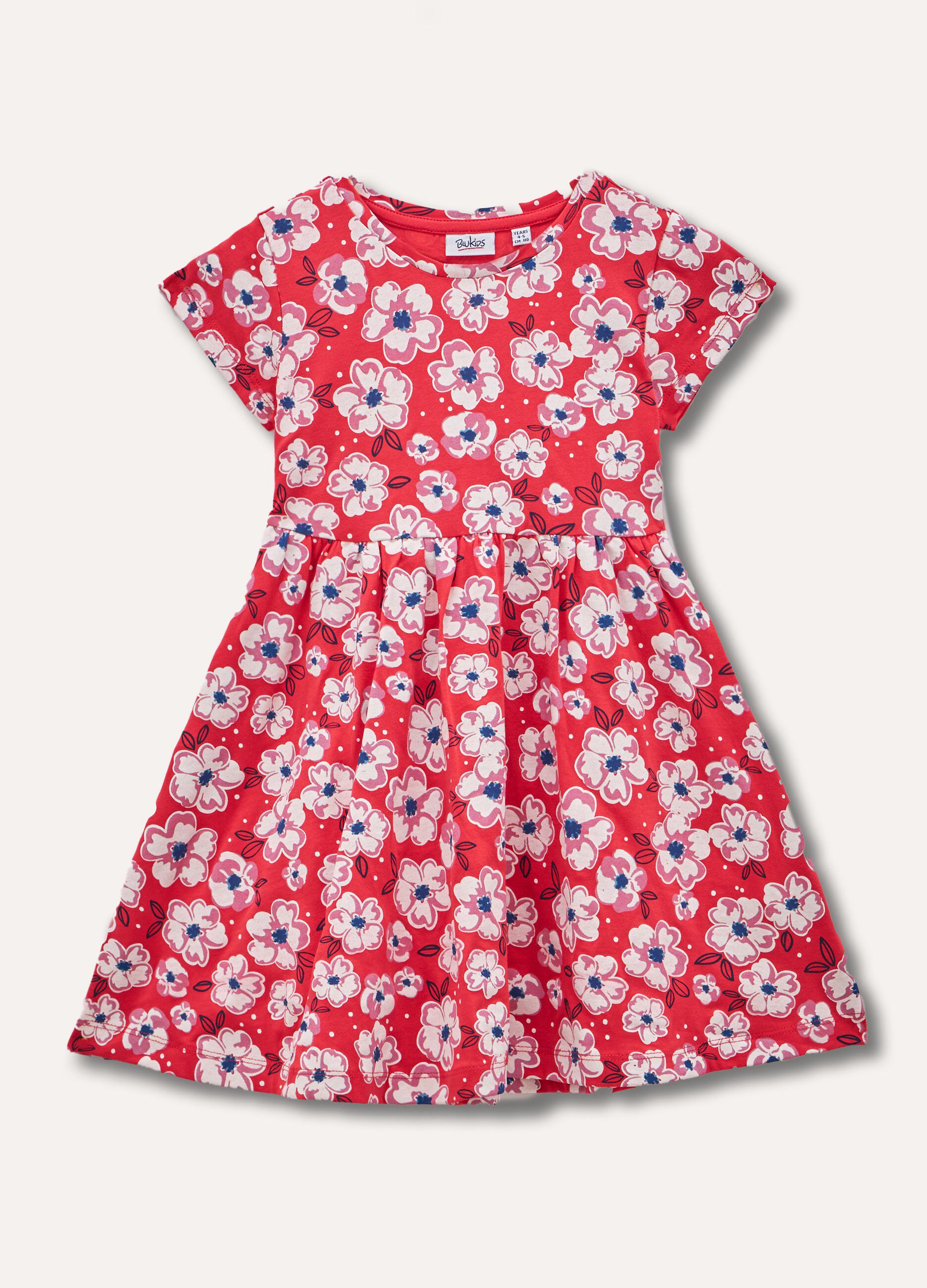 Abito corto in puro cotone bambina